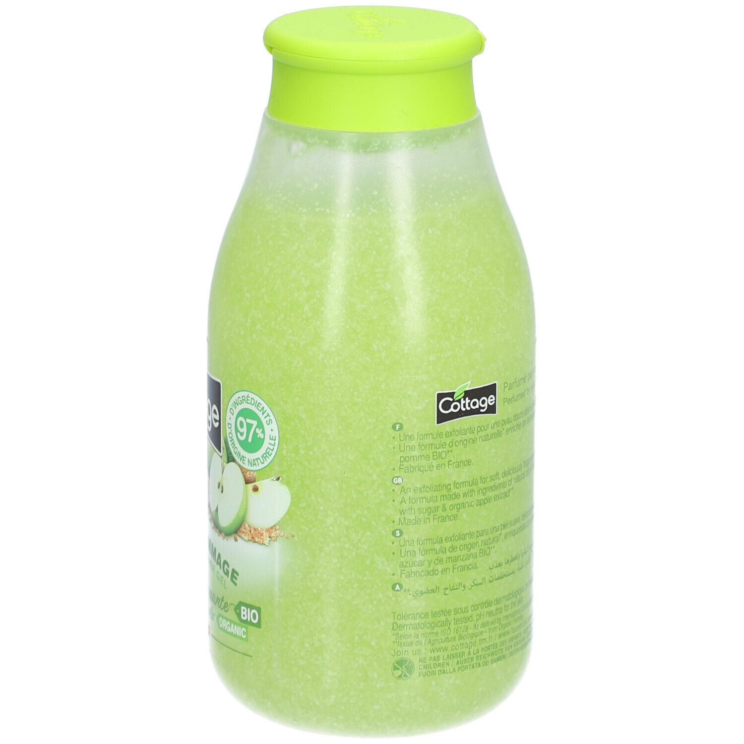 COTTAGE Douche Gommage Sucre & Pomme Croquante Bio