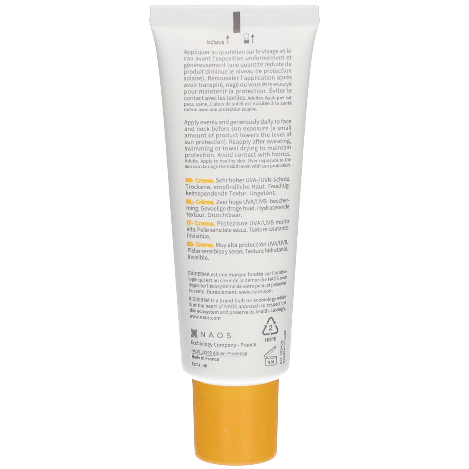 BIODERMA Photoderm Crème Peaux Sensibles et Sèches SPF50+