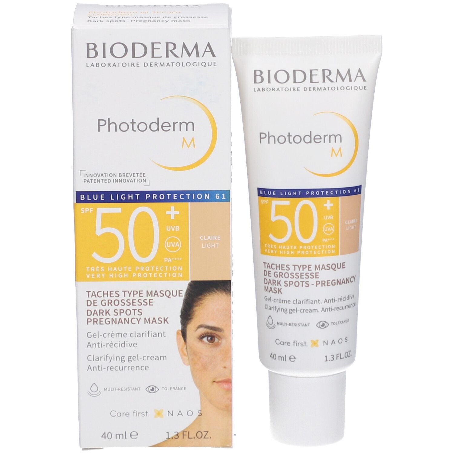 BIODERMA Photoderm M Klärende Gel-Creme SPF50+ Teinte Claire