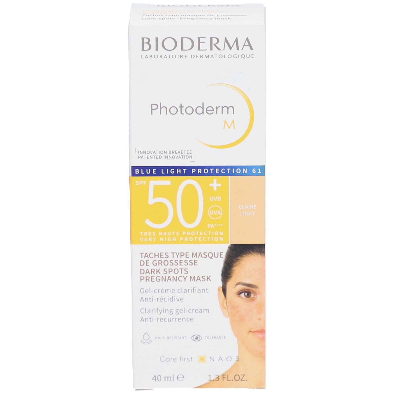 BIODERMA Photoderm M Klärende Gel-Creme SPF50+ Teinte Claire