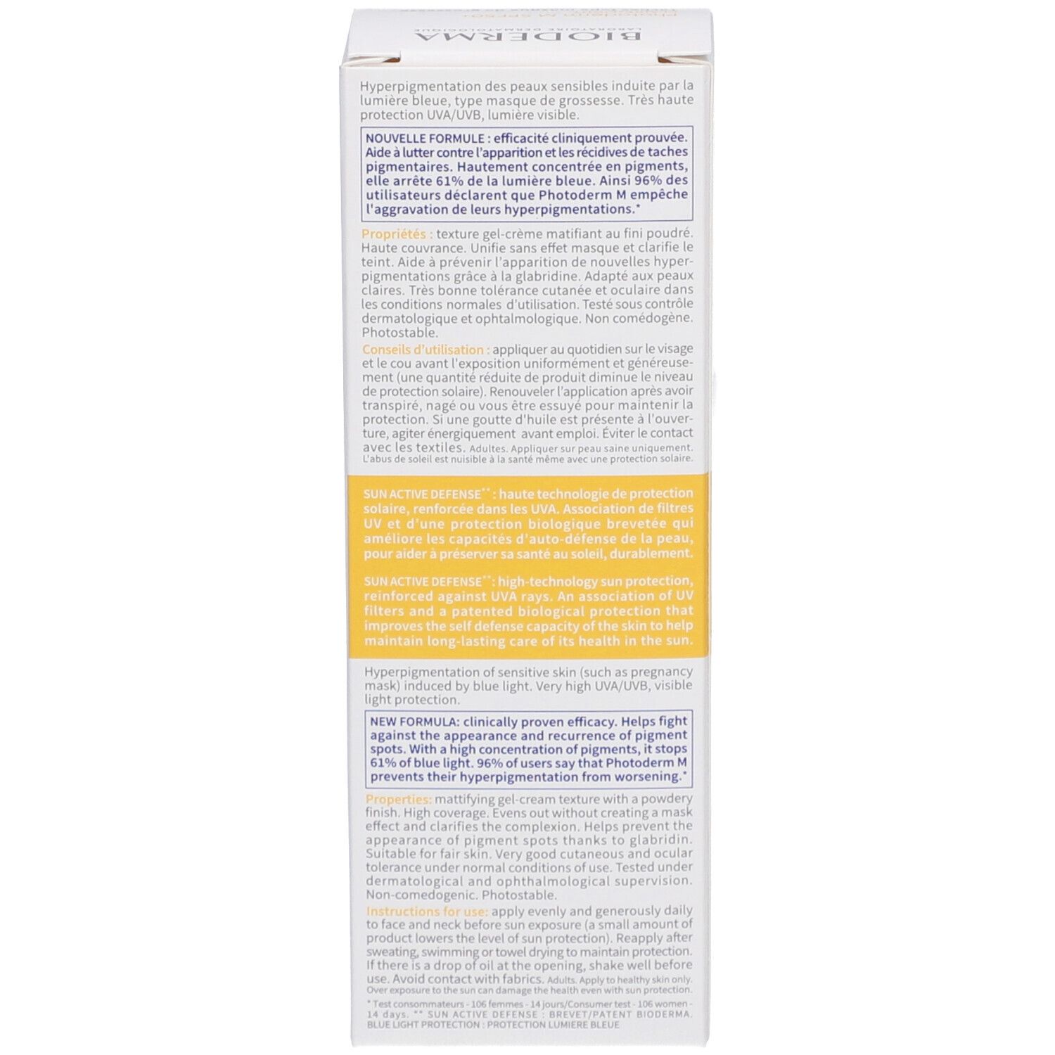 BIODERMA Photoderm M Klärende Gel-Creme SPF50+ Teinte Claire