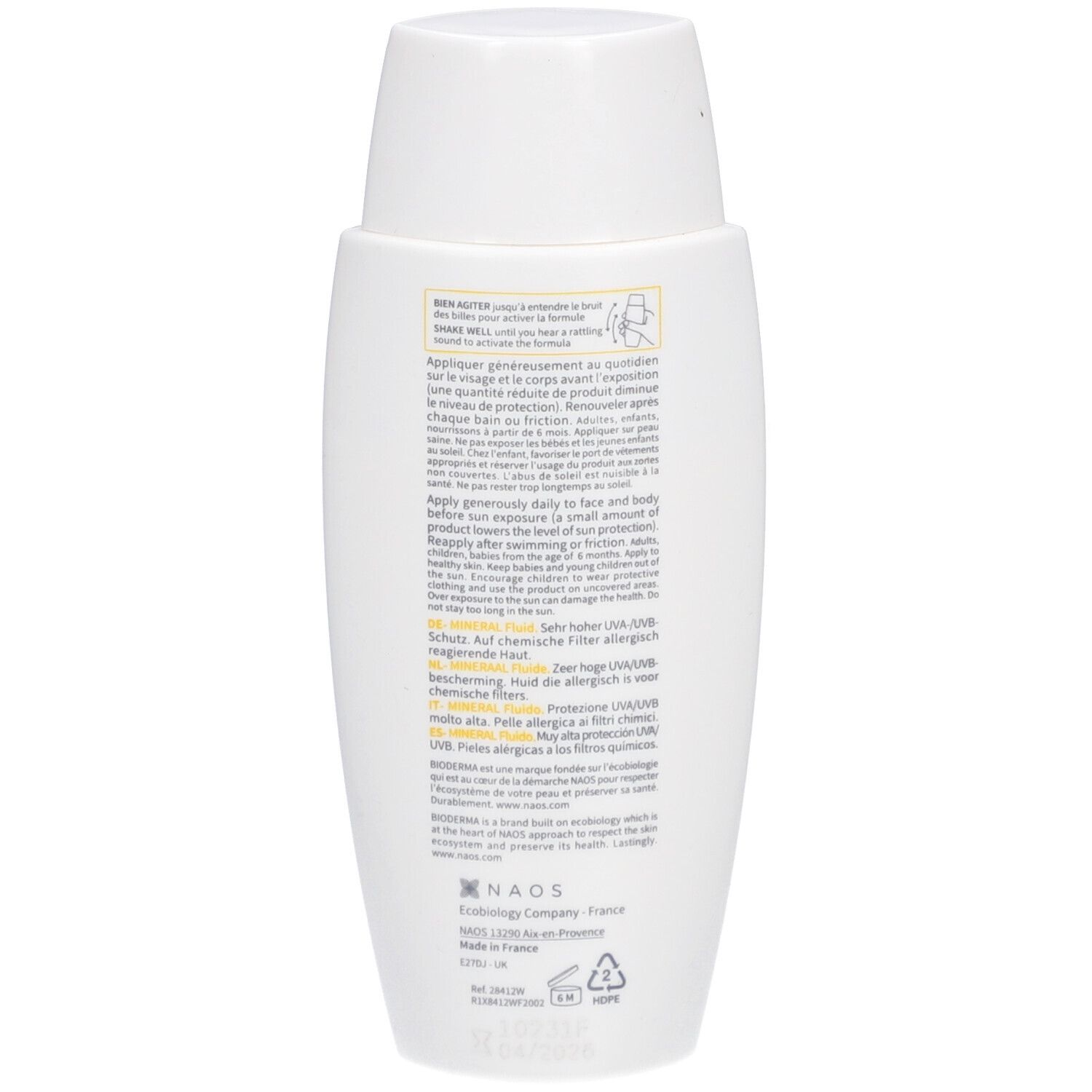 BIODERMA Photoderm MINERAL Fluide SPF50+