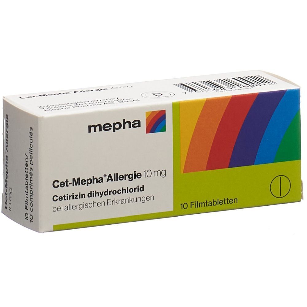CET Mepha Allergie Filmtabl 10 mg 10 Stk