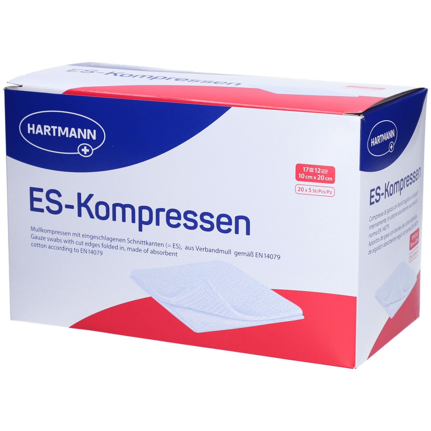 HARTMANN ES Kompressen 12 Lagen 10 x 20 cm