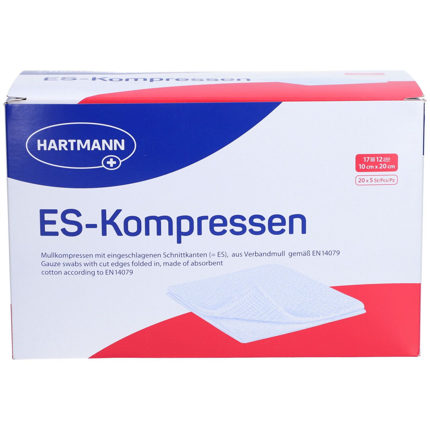 HARTMANN ES Kompressen 12 Lagen 10 x 20 cm