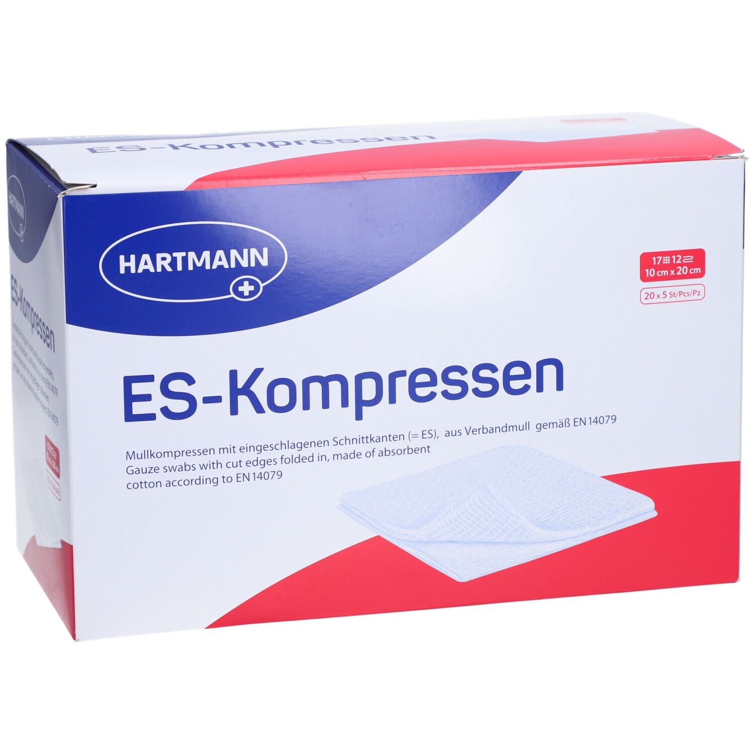 HARTMANN ES Kompressen 12 Lagen 10 x 20 cm