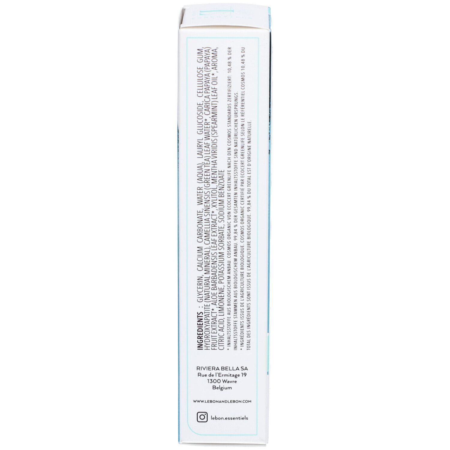 LEBON ESSENTIELS Zahnpasta mild Minze Bio