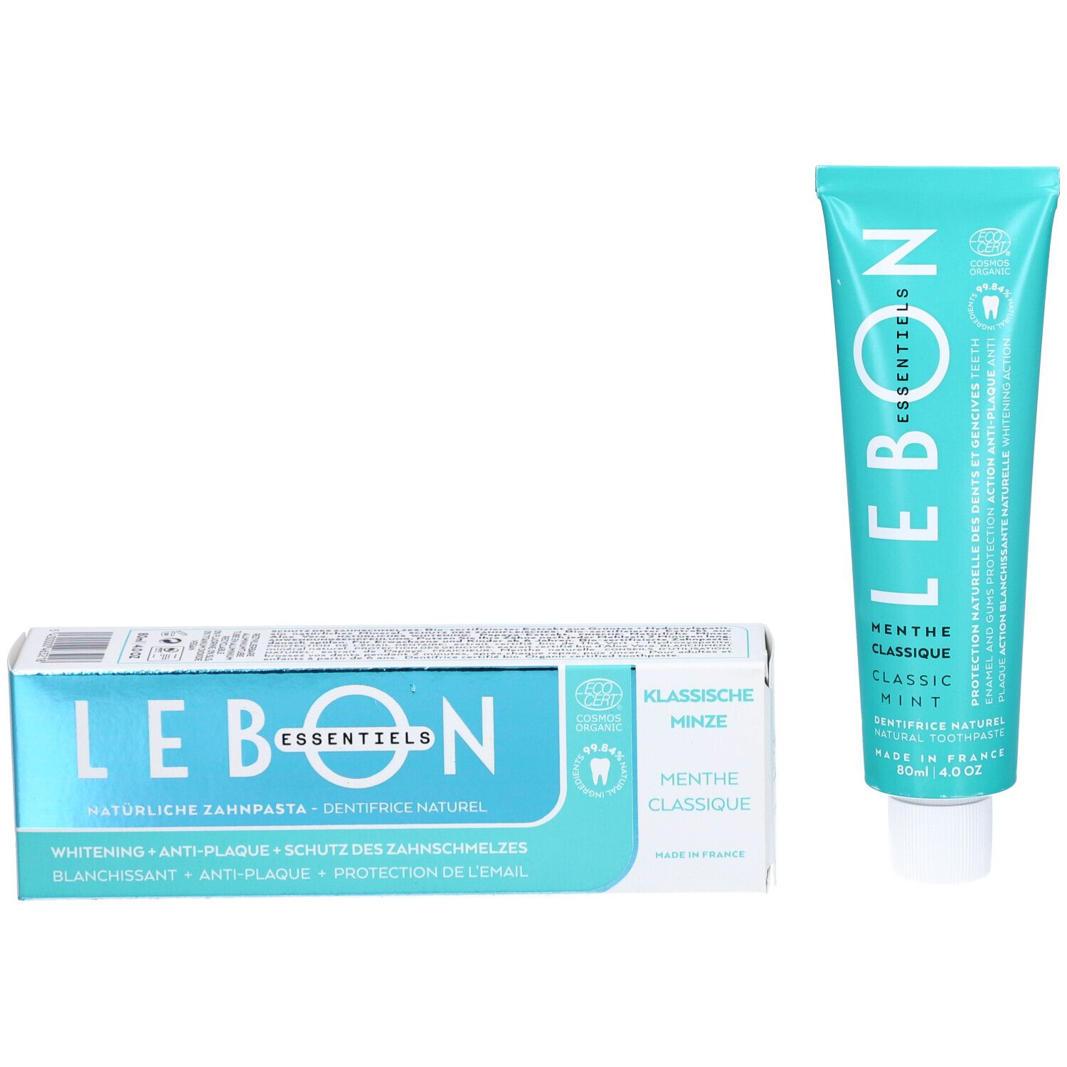 LEBON ESSENTIELS Dentifrice naturel menthe classique
