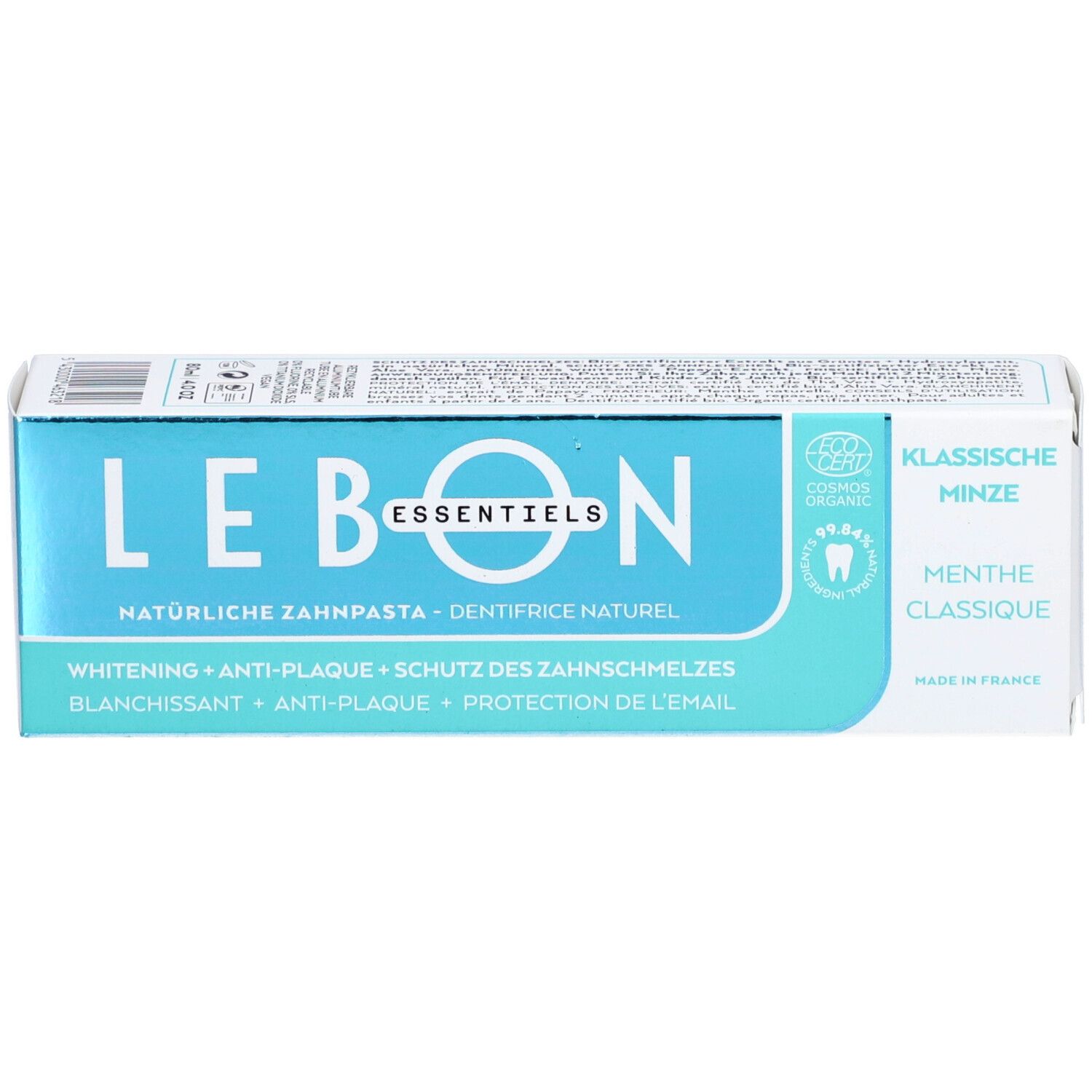 LEBON ESSENTIELS Dentifrice naturel menthe classique