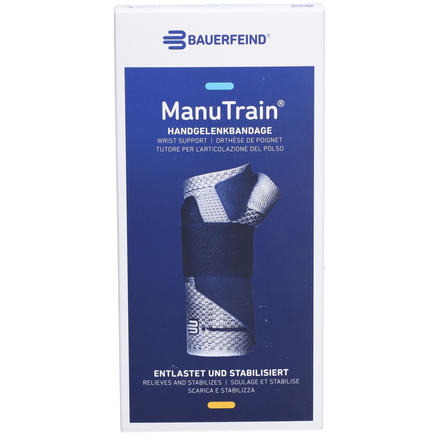 MANUTRAIN Handgelenkorthese Größe 1 links Titan