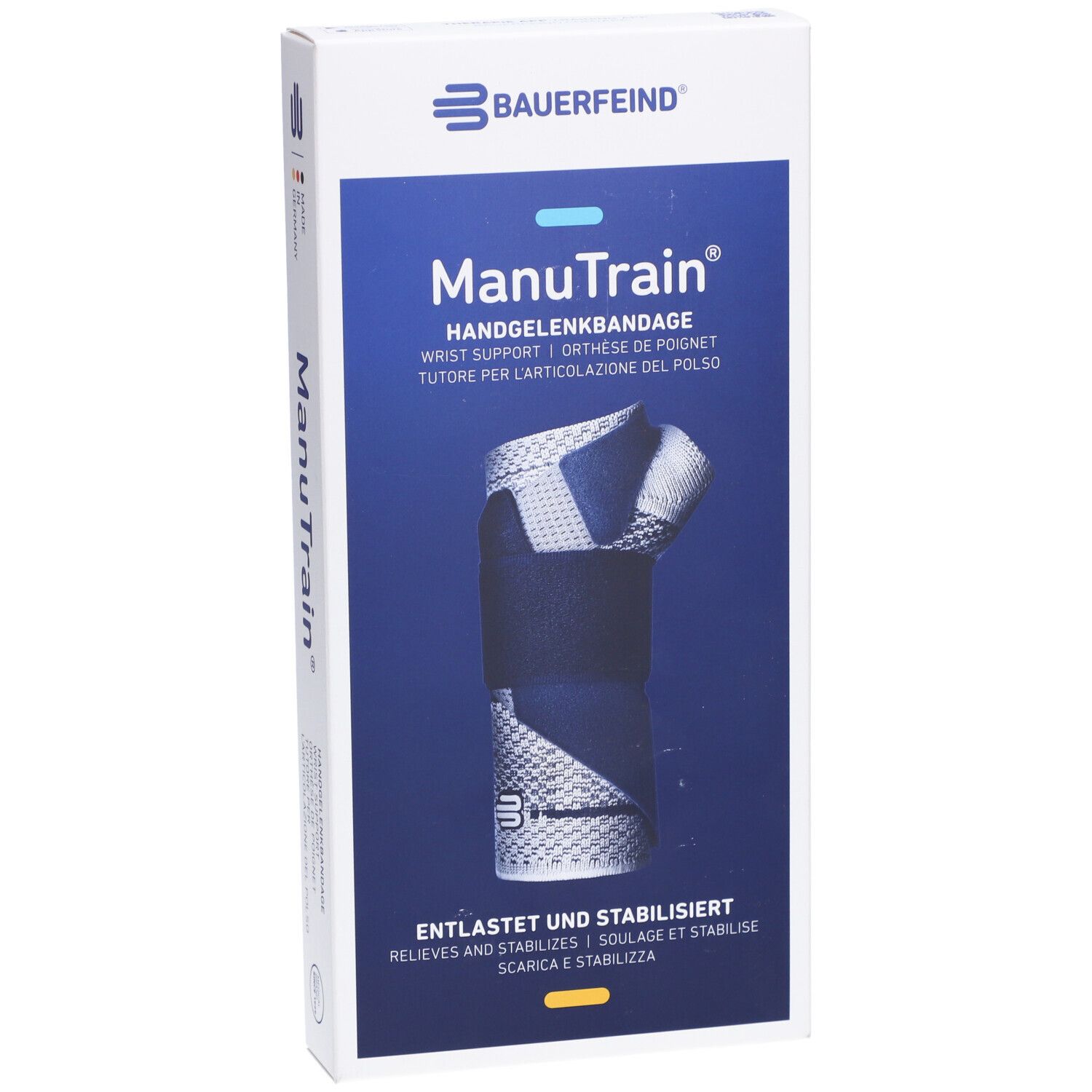 MANUTRAIN Handgelenkorthese Größe 1 links Titan