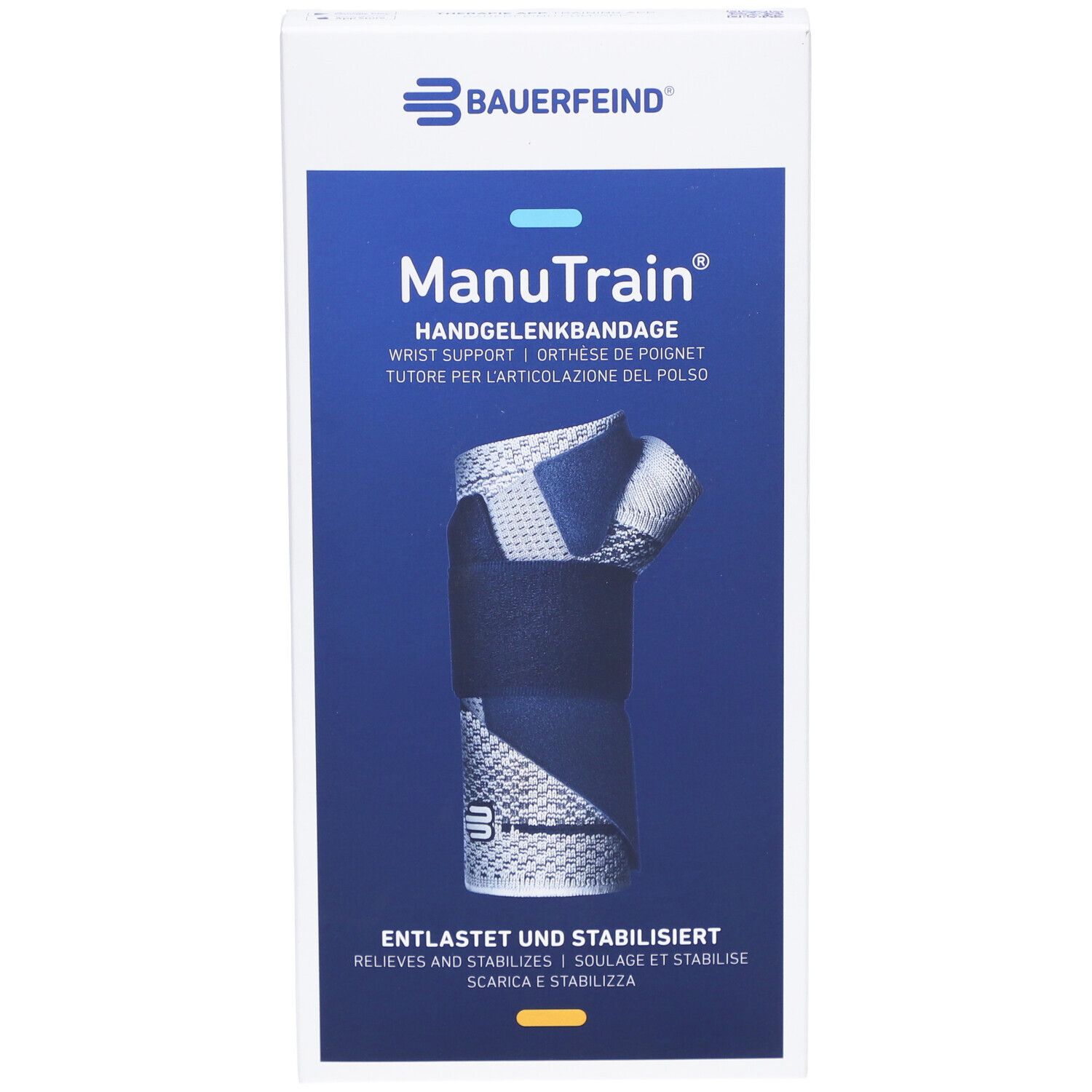 MANUTRAIN Handgelenkorthese Größe 1 rechts Titan