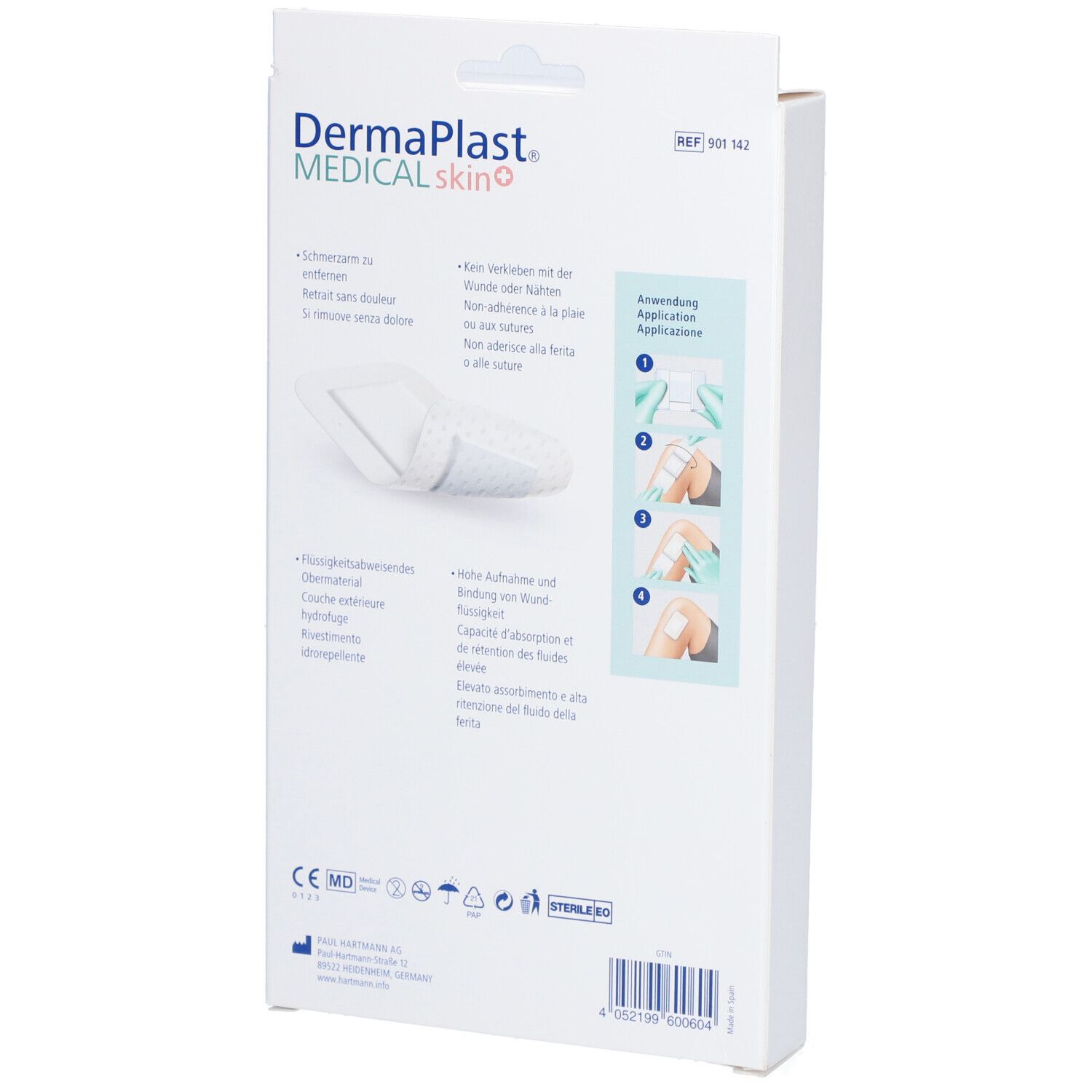 HARTMANN Dermaplast® Medical Skin+ Vlies-Pflaster 15 x 8 cm
