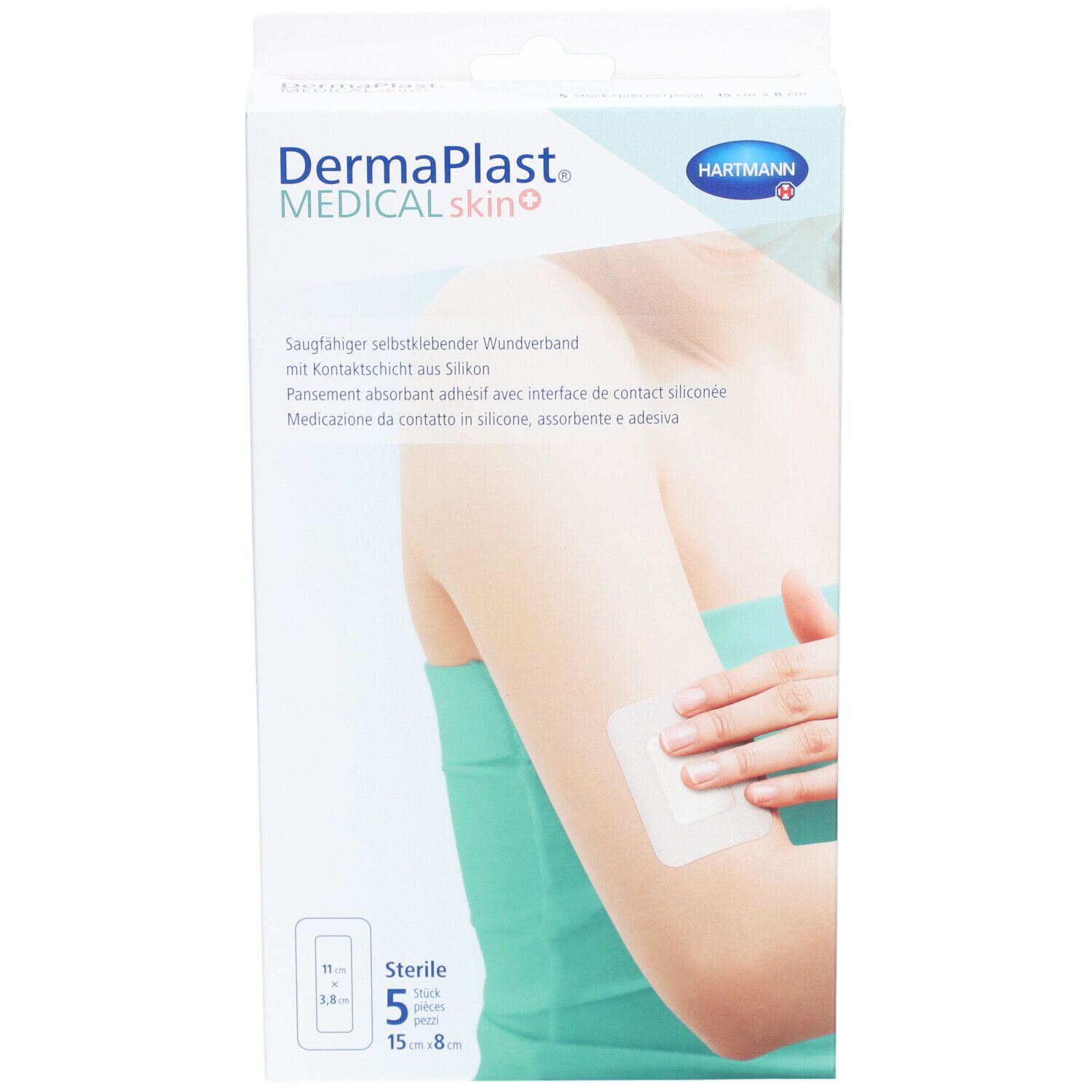 HARTMANN Dermaplast® Medical Skin+ Vlies-Pflaster 15 x 8 cm