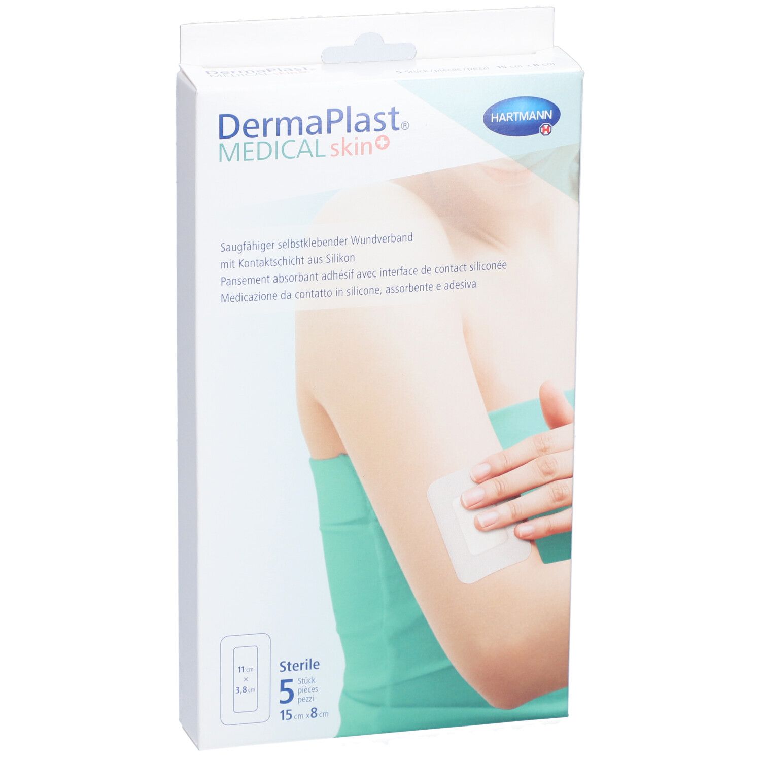 HARTMANN Dermaplast® Medical Skin+ Vlies-Pflaster 15 x 8 cm