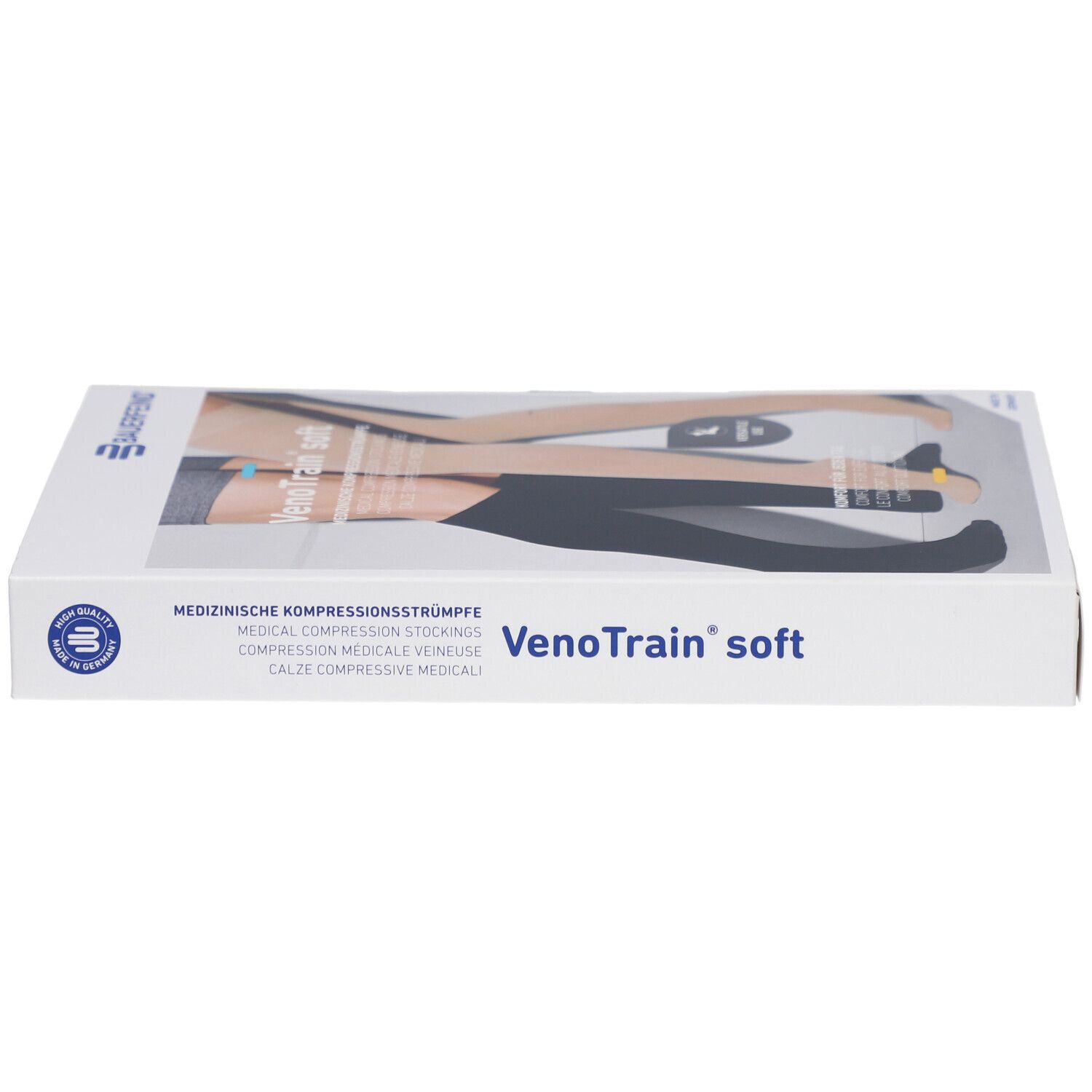 Emballage de bas de compression VenoTrain soft. Marque Bauerfeind. Bas de compression médicale.