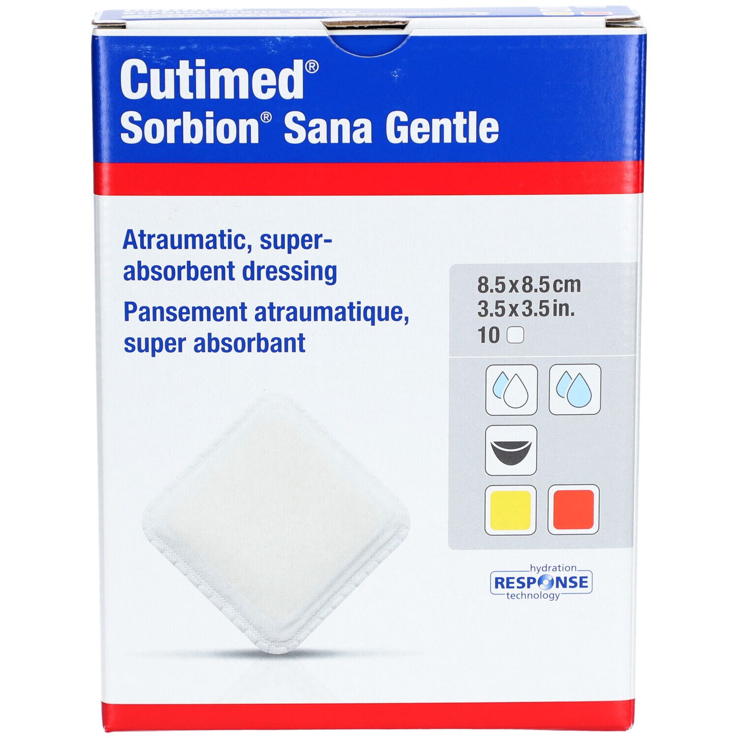 CUTIMED Sorbion Sana Gentle 8.5x8.5cm 10 Stk