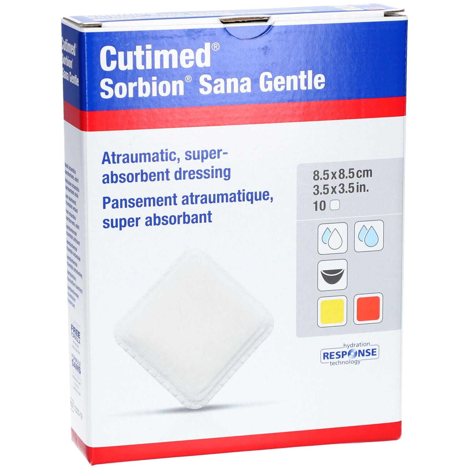 CUTIMED Sorbion Sana Gentle 8.5x8.5cm 10 Stk