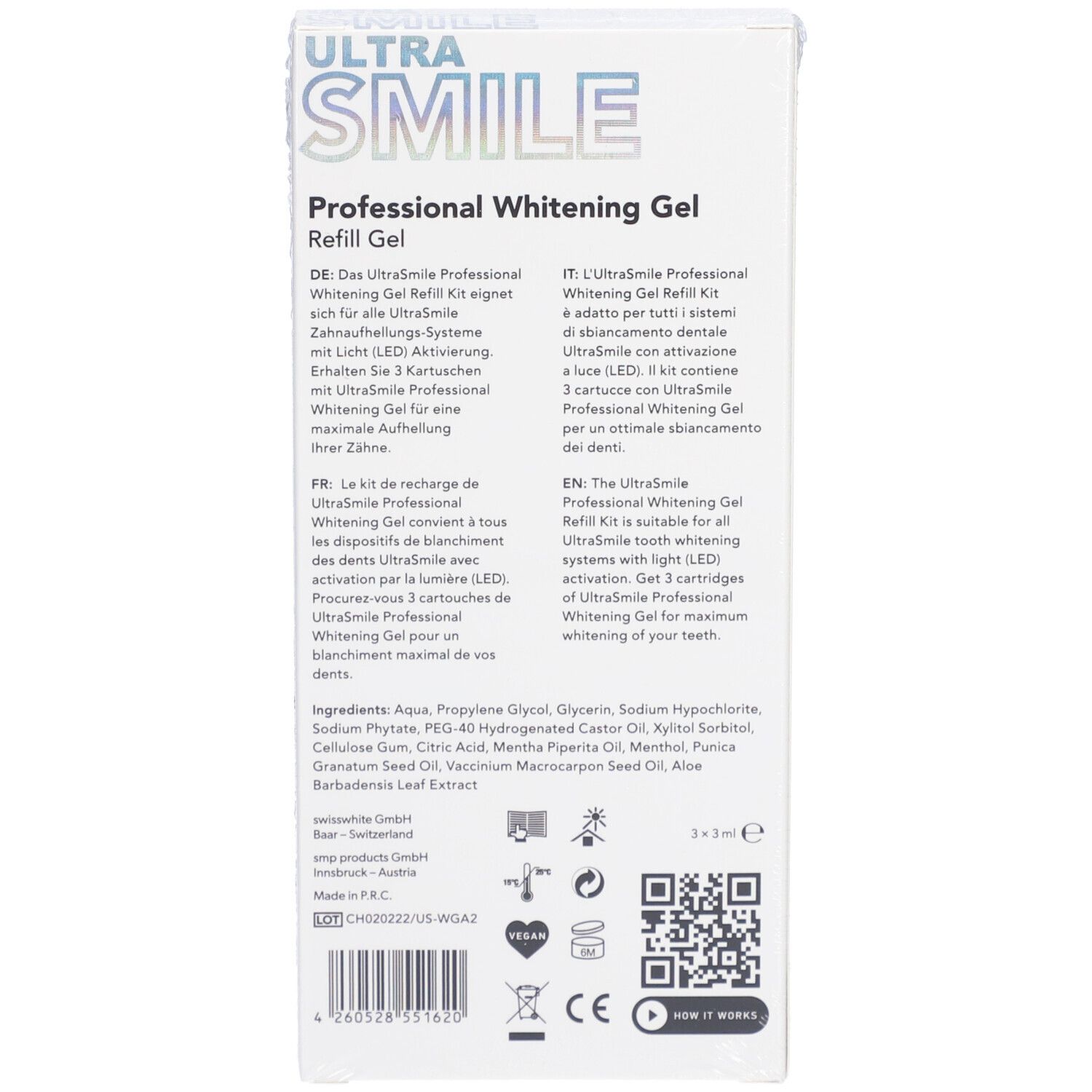 ULTRASMILE Professional Whitening Gel 3 x 3 ml