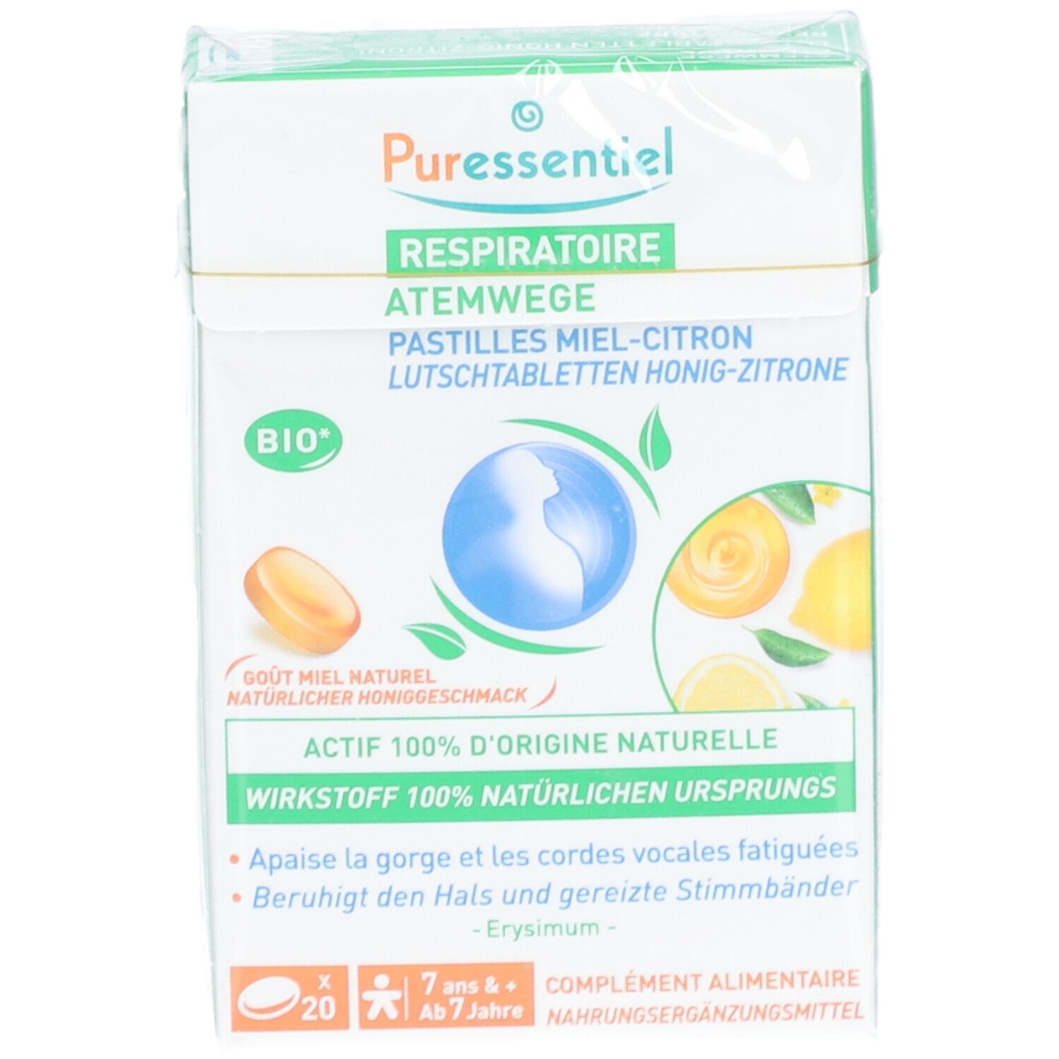 PURESSENTIEL Lutscht Atemwege Honig-Zitrone 20 Stk