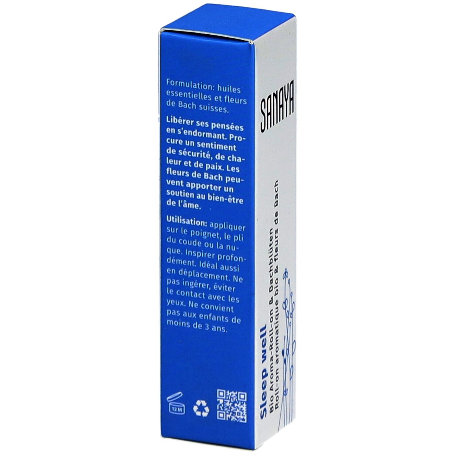 SANAYA Roll On Aromatique Bio & Fleurs de Bach Sleep Well