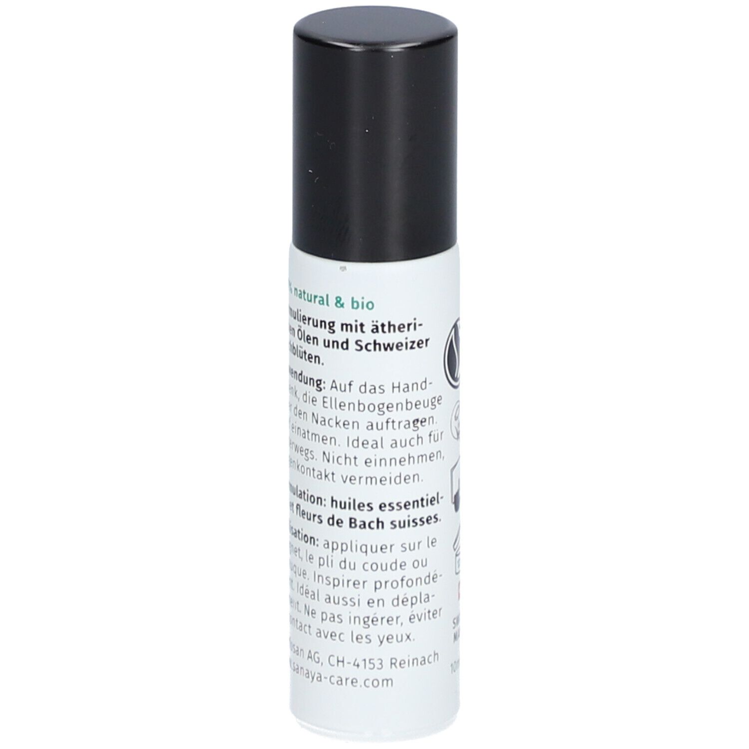 SANAYA Roll On Aromatique bio & Fleurs de Bach Concentration