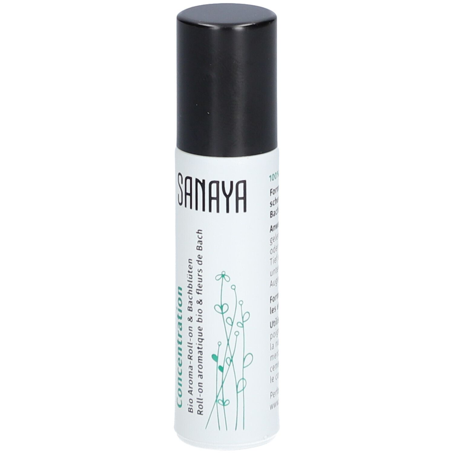 SANAYA Roll On Aromatique bio & Fleurs de Bach Concentration