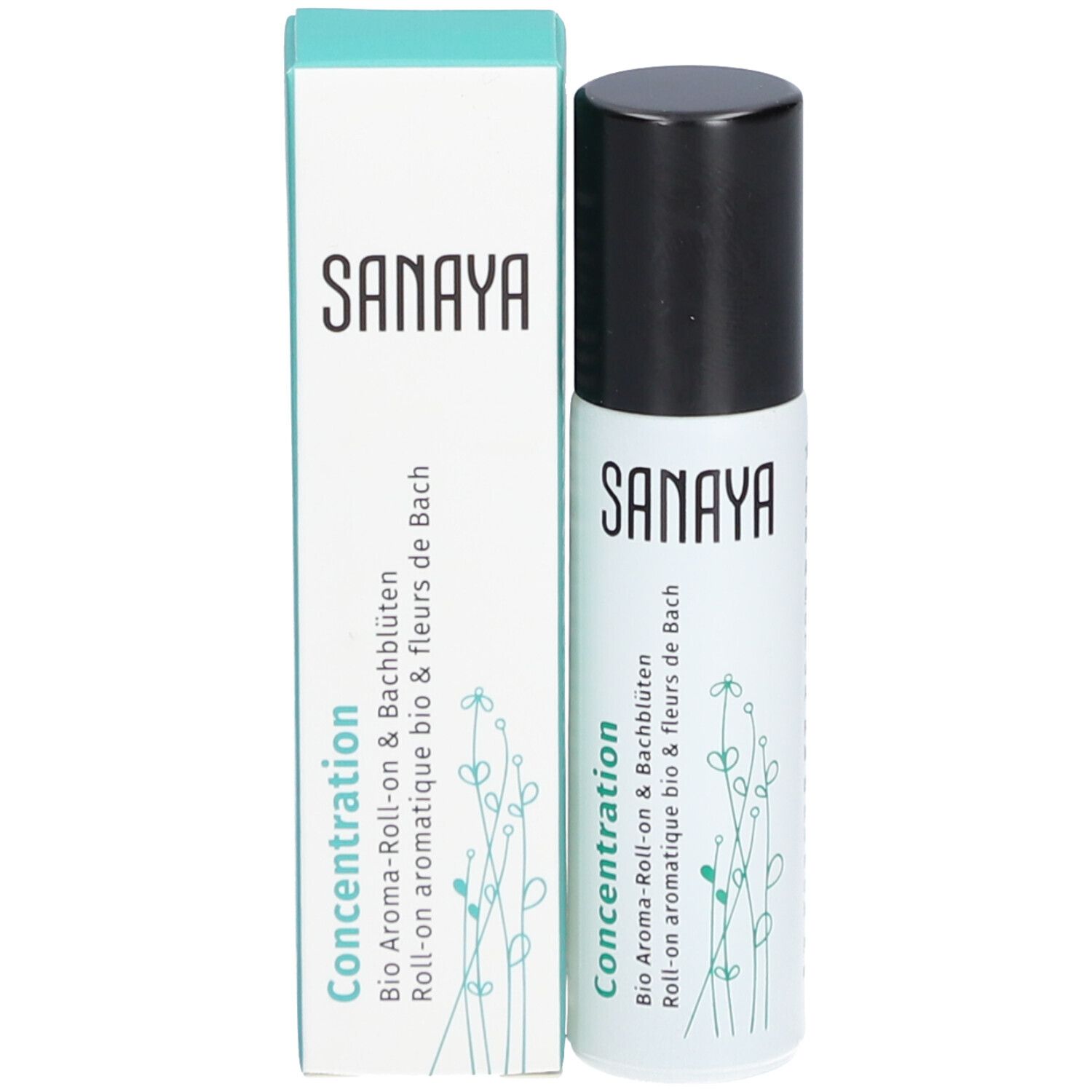 SANAYA Roll On Aromatique bio & Fleurs de Bach Concentration