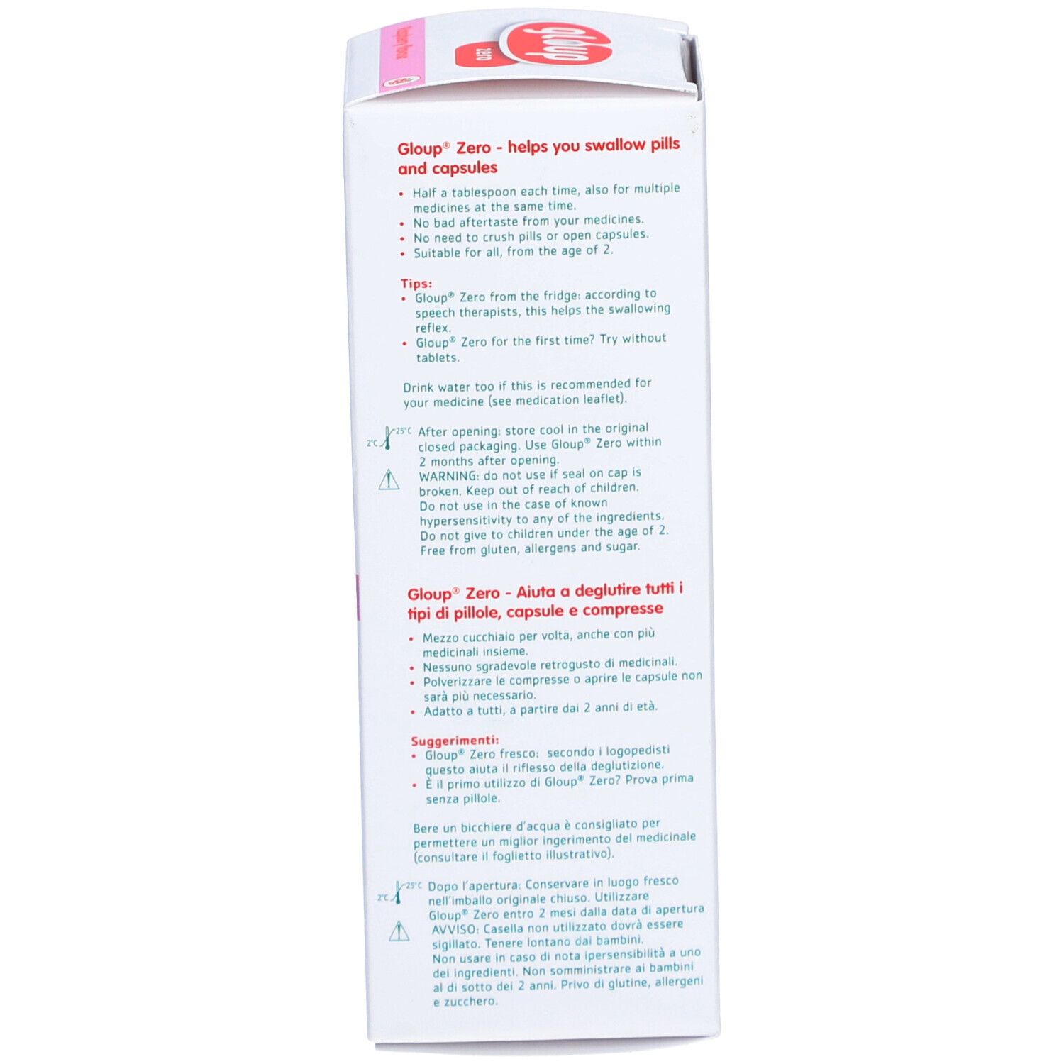 GLOUP Gel de déglutition Zero framboise
