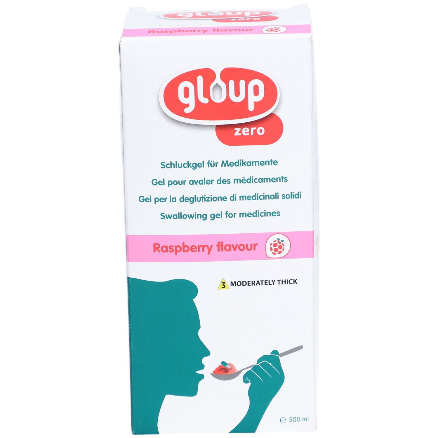 GLOUP Gel de déglutition Zero sans sucre goût framboise pour médicaments