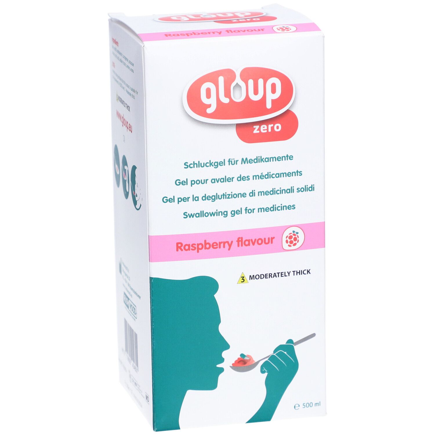 GLOUP Gel de déglutition Zero sans sucre goût framboise pour médicaments