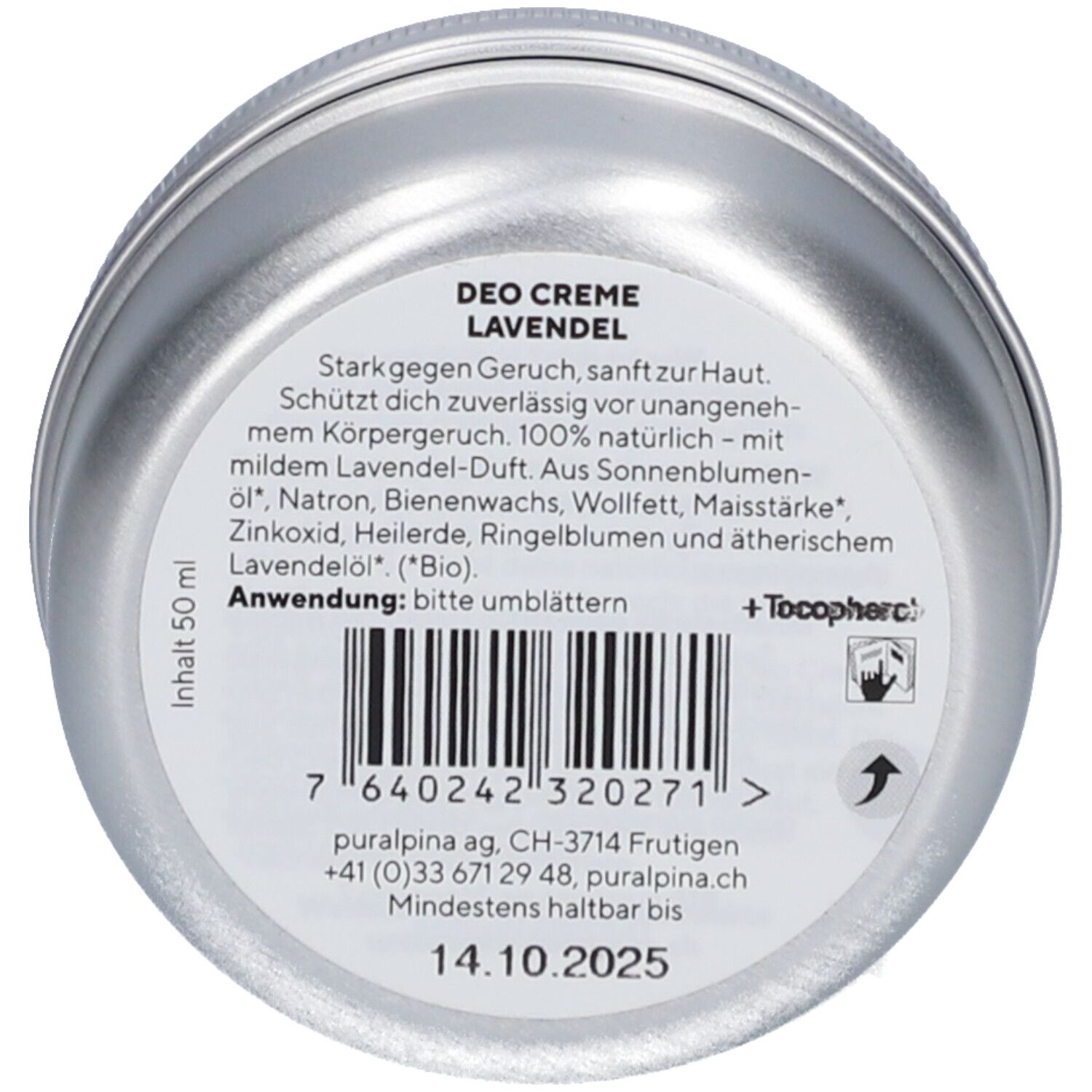 Puralpina Deo Creme Lavendel