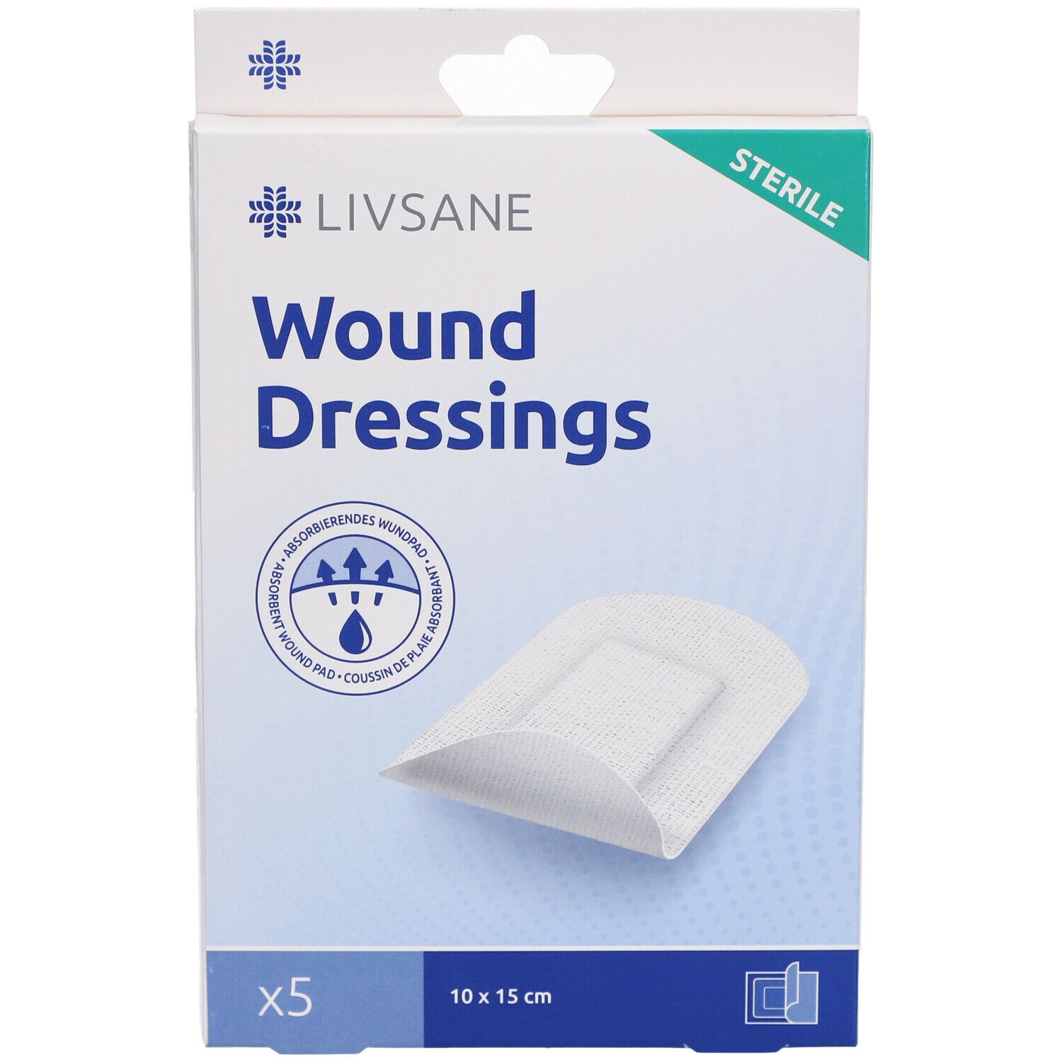 LIVSANE Sterile Wundpflaster 10 x 15 cm
