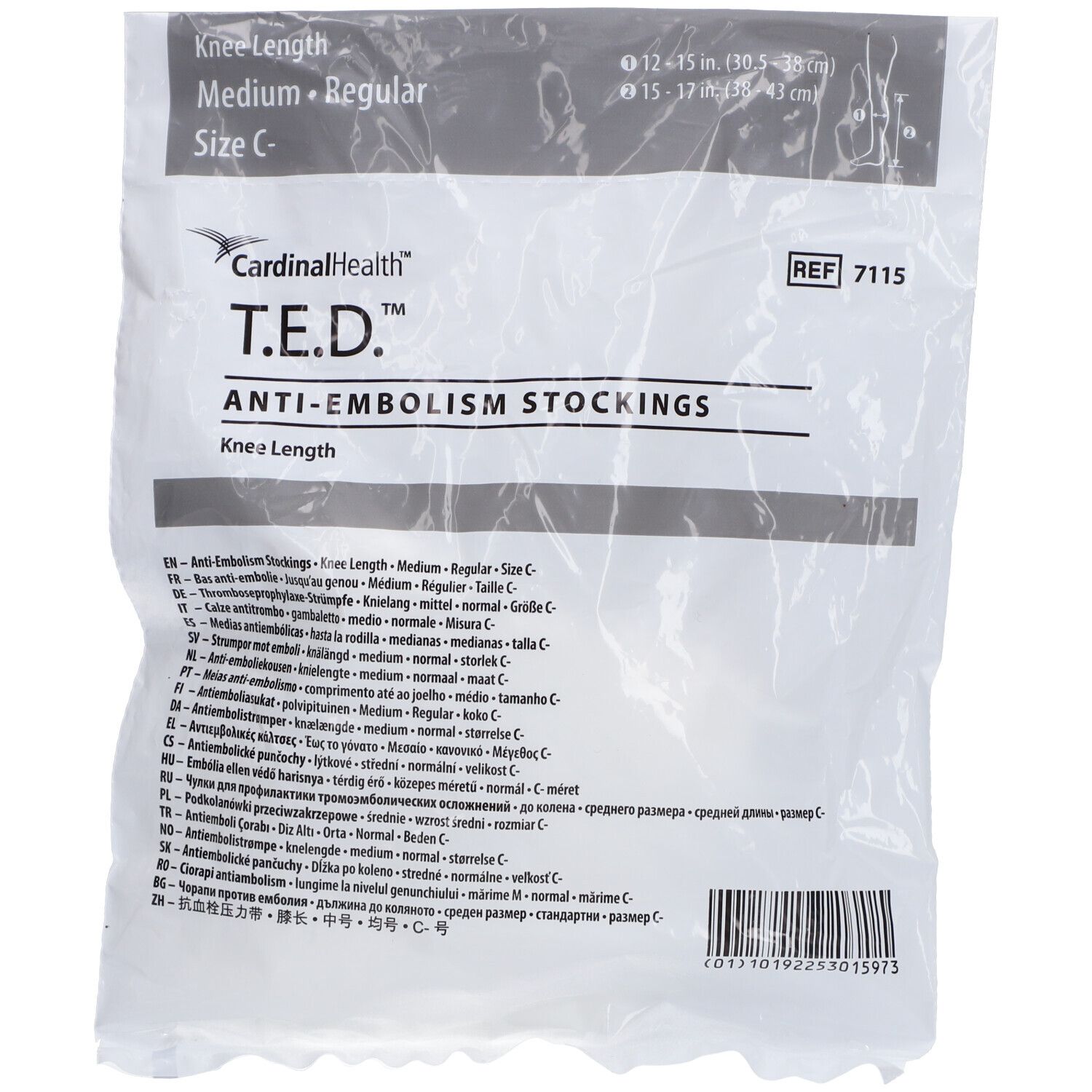 CONVIDIEN™ T.E.D™ Anti-Embolie Kniestrümpfe M Regulär Größe C Weiß