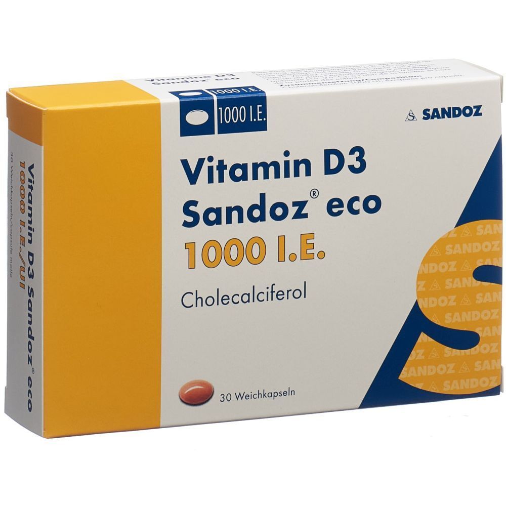 VITAMIN D3 Sandoz eco Weichkaps 1000 IE 30 Stk