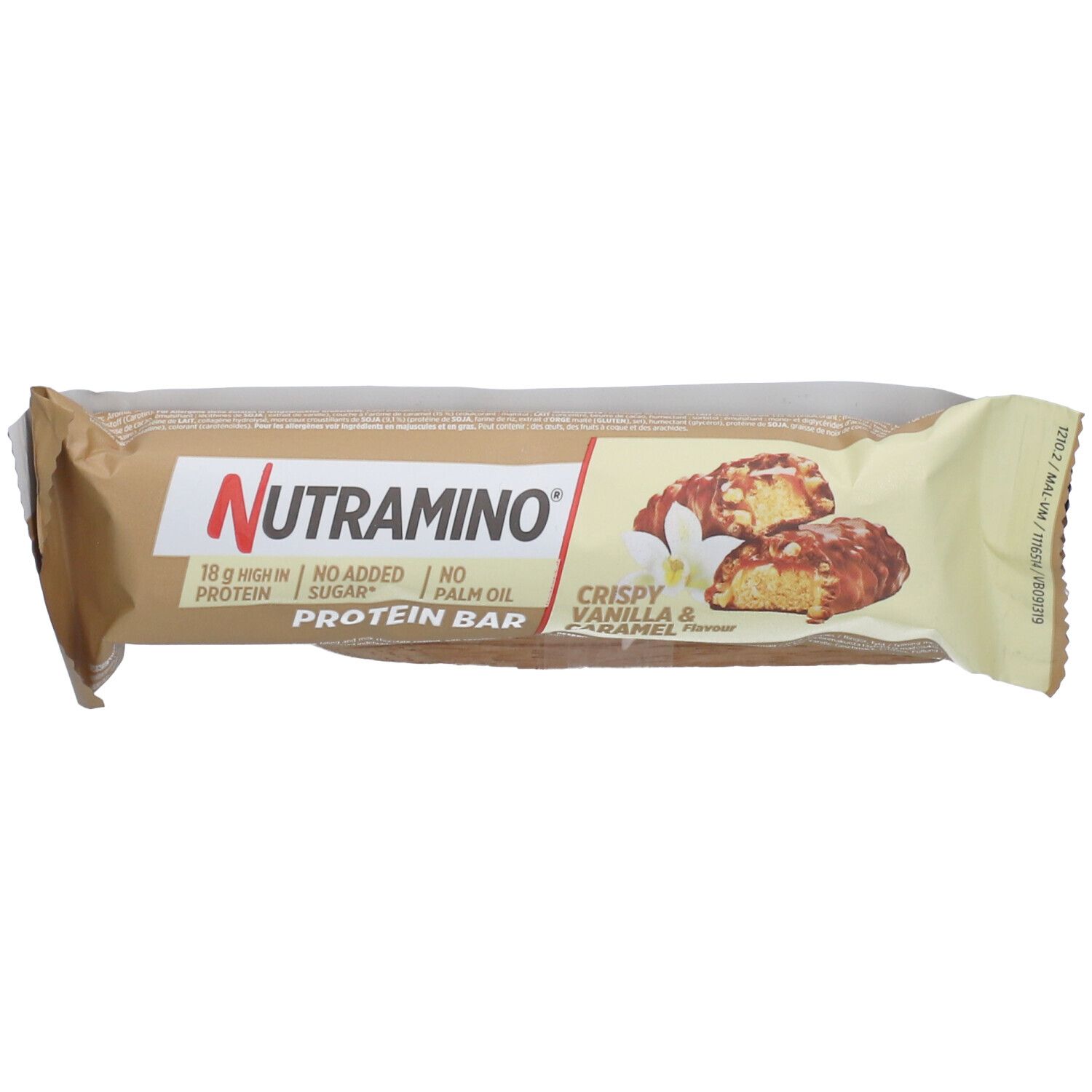 NUTRAMINO® Barre protéinée Crispy Vanille et Caramel