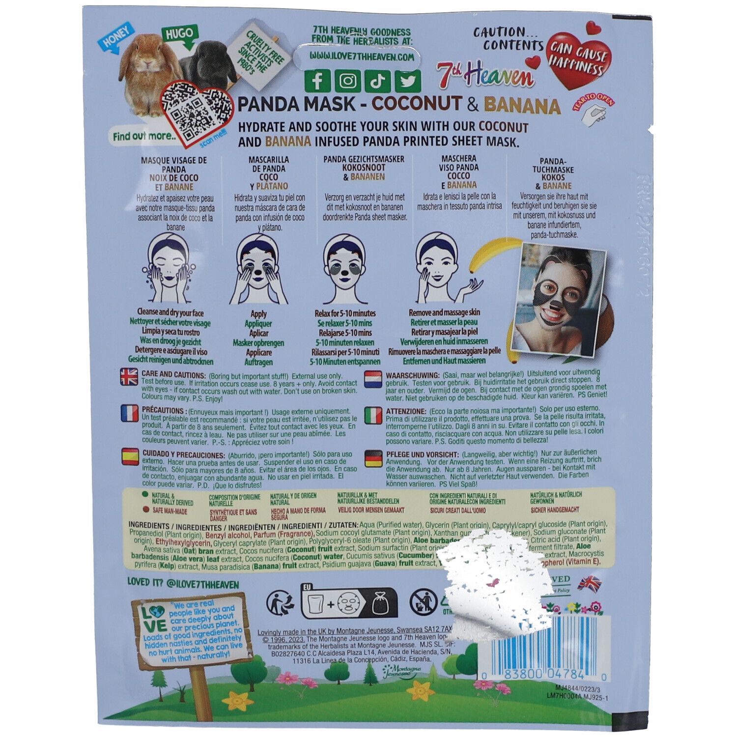 FACE FOOD Panda Face Sheet Mask Btl