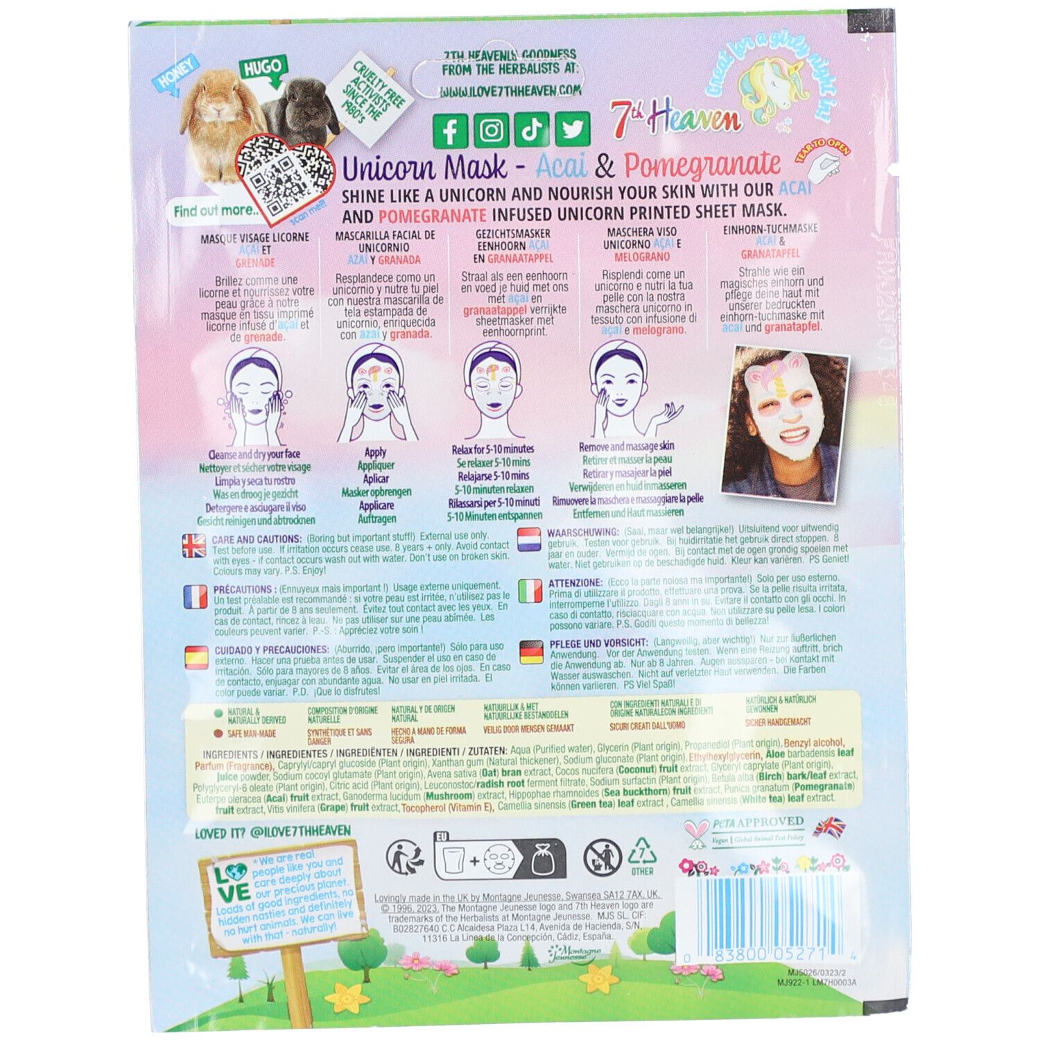 FACE FOOD Unicorn Face Sheet Mask Btl