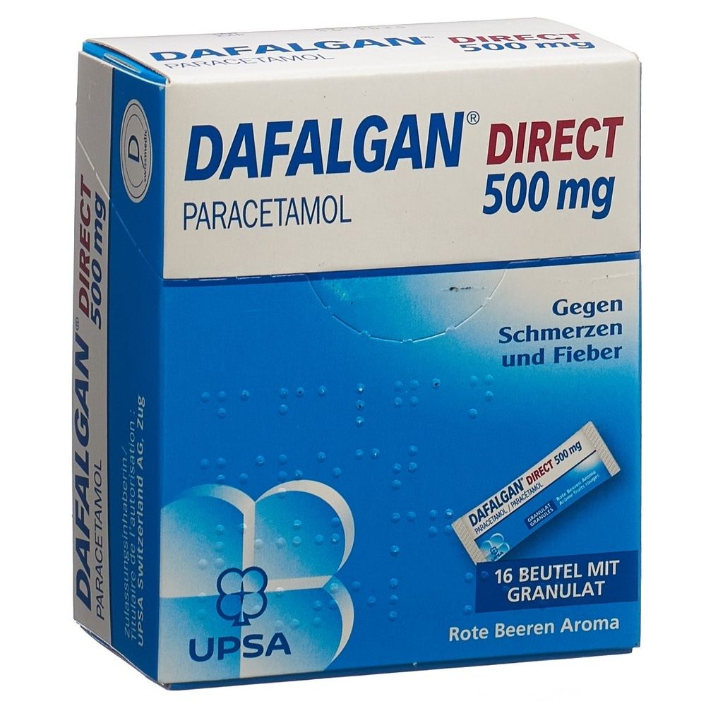 DAFALGAN Direct Gran 500 mg Rote Beeren 16 Stk