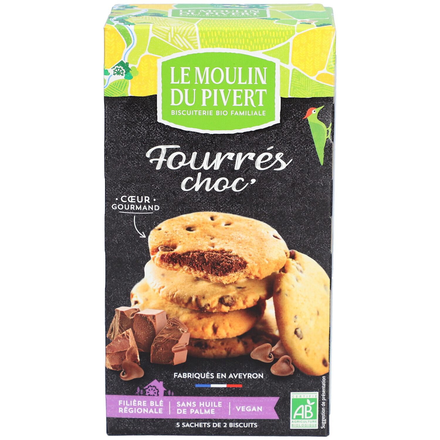 LE MOULIN DU PIVERT Cookies Fourrés au Chocolat