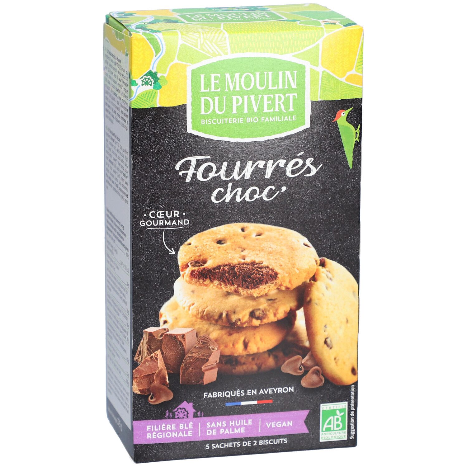 LE MOULIN DU PIVERT Cookies Fourrés au Chocolat