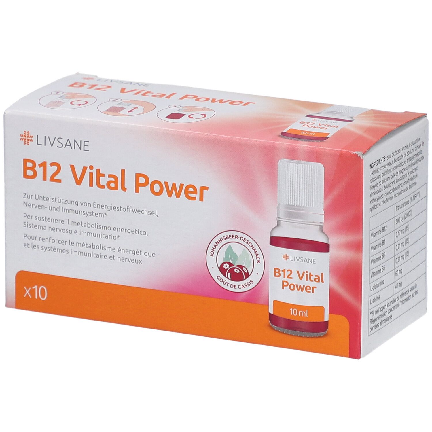 LIVSANE B12 Vital Power - Schwarze Johannisbeere Geschmack
