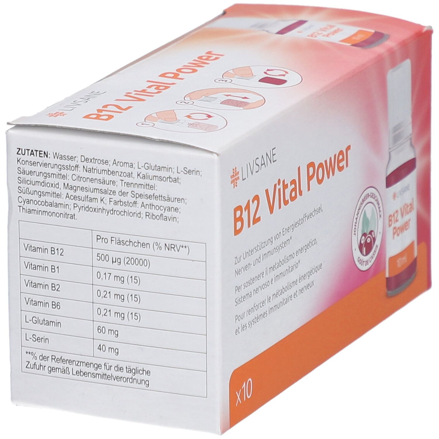 LIVSANE B12 Vital Power - Schwarze Johannisbeere Geschmack