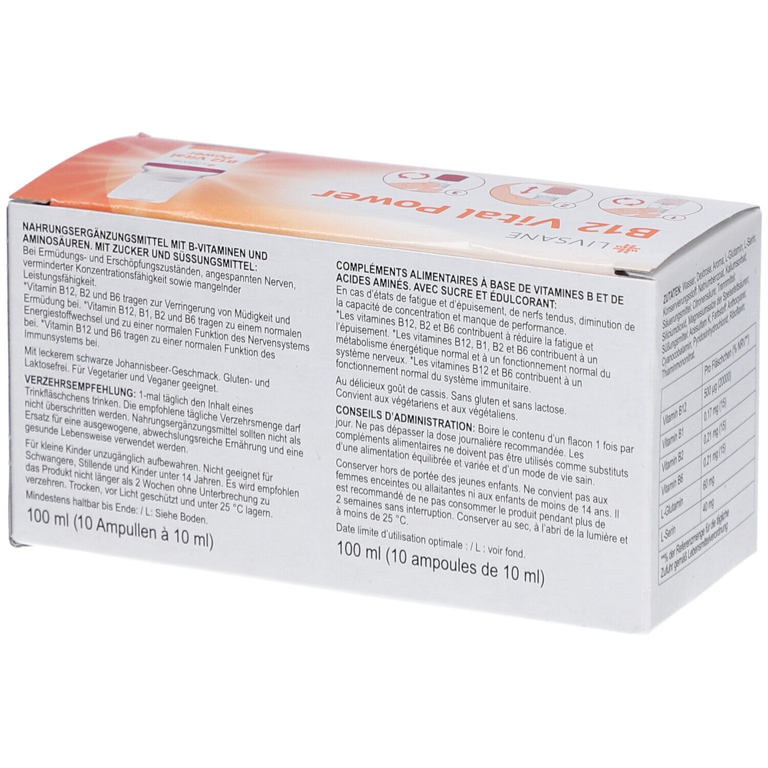 LIVSANE B12 Vital Power - Schwarze Johannisbeere Geschmack