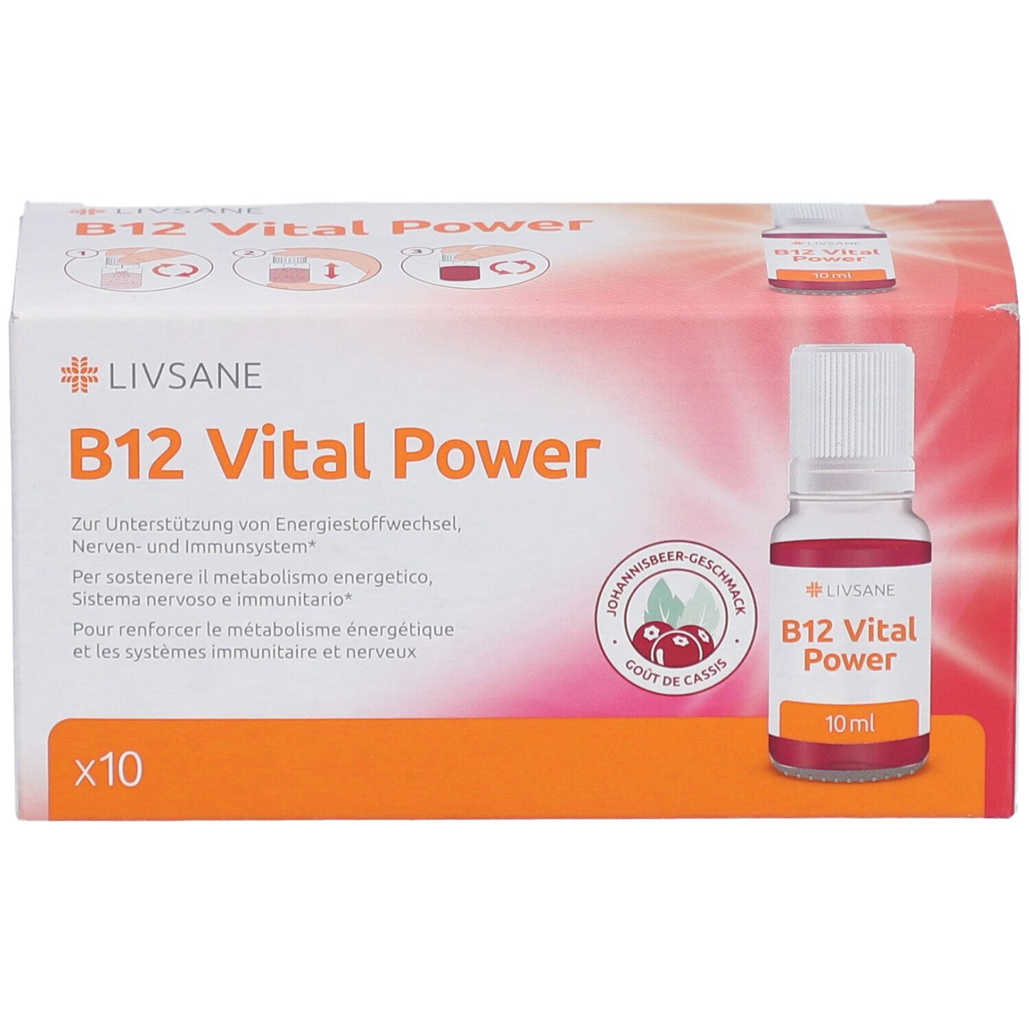 LIVSANE B12 Vital Power - Schwarze Johannisbeere Geschmack