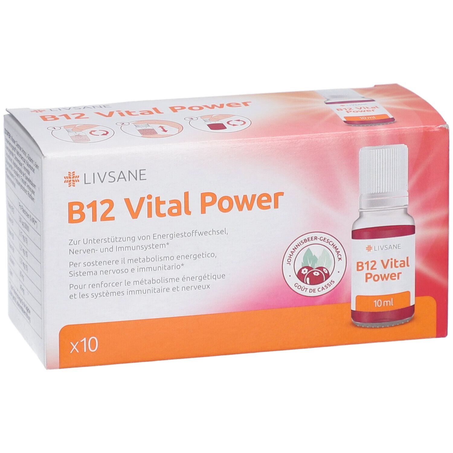 LIVSANE B12 Vital Power - Schwarze Johannisbeere Geschmack