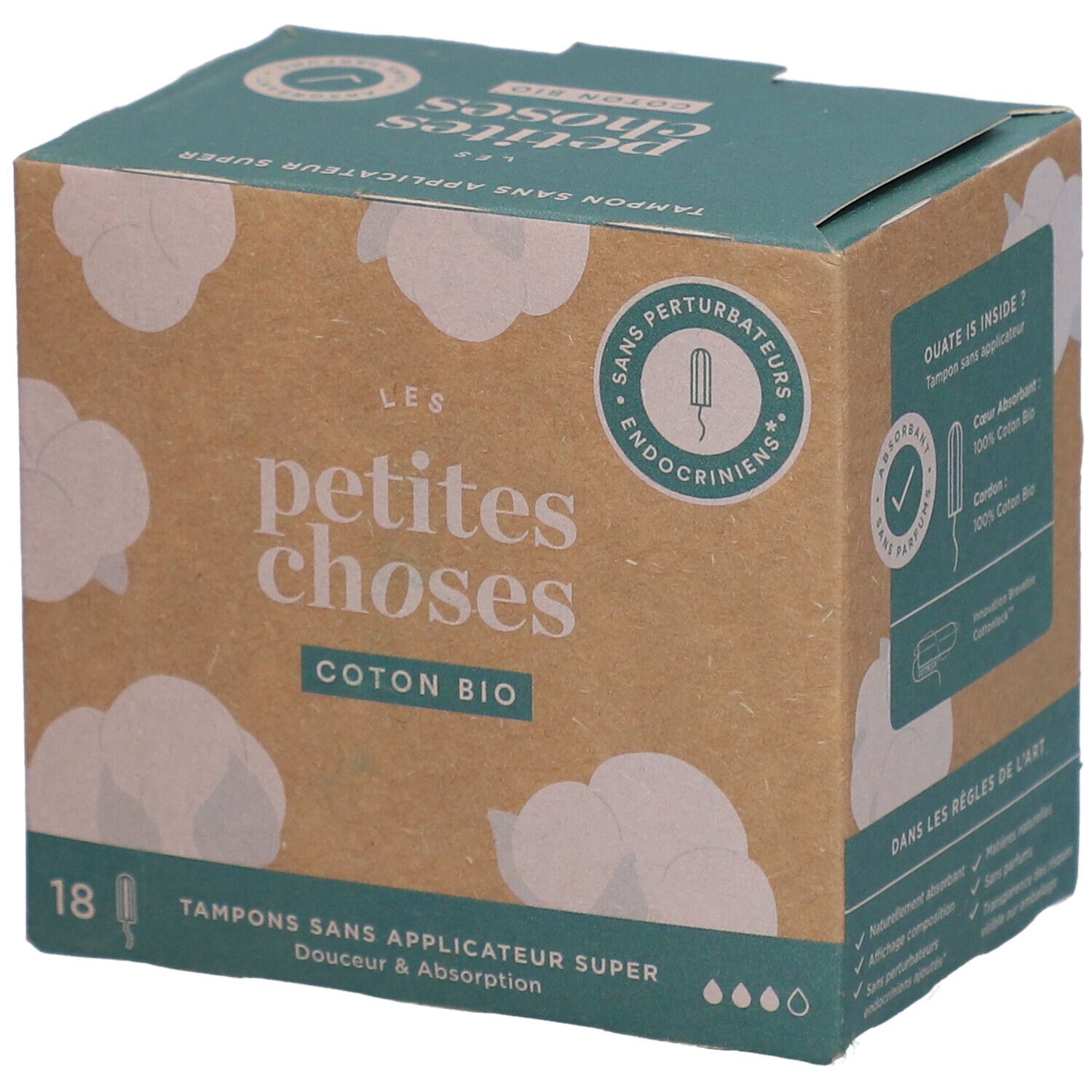 LES PETITES CHOSES Tampons aus Bio-Baumwolle ohne Applikator Super