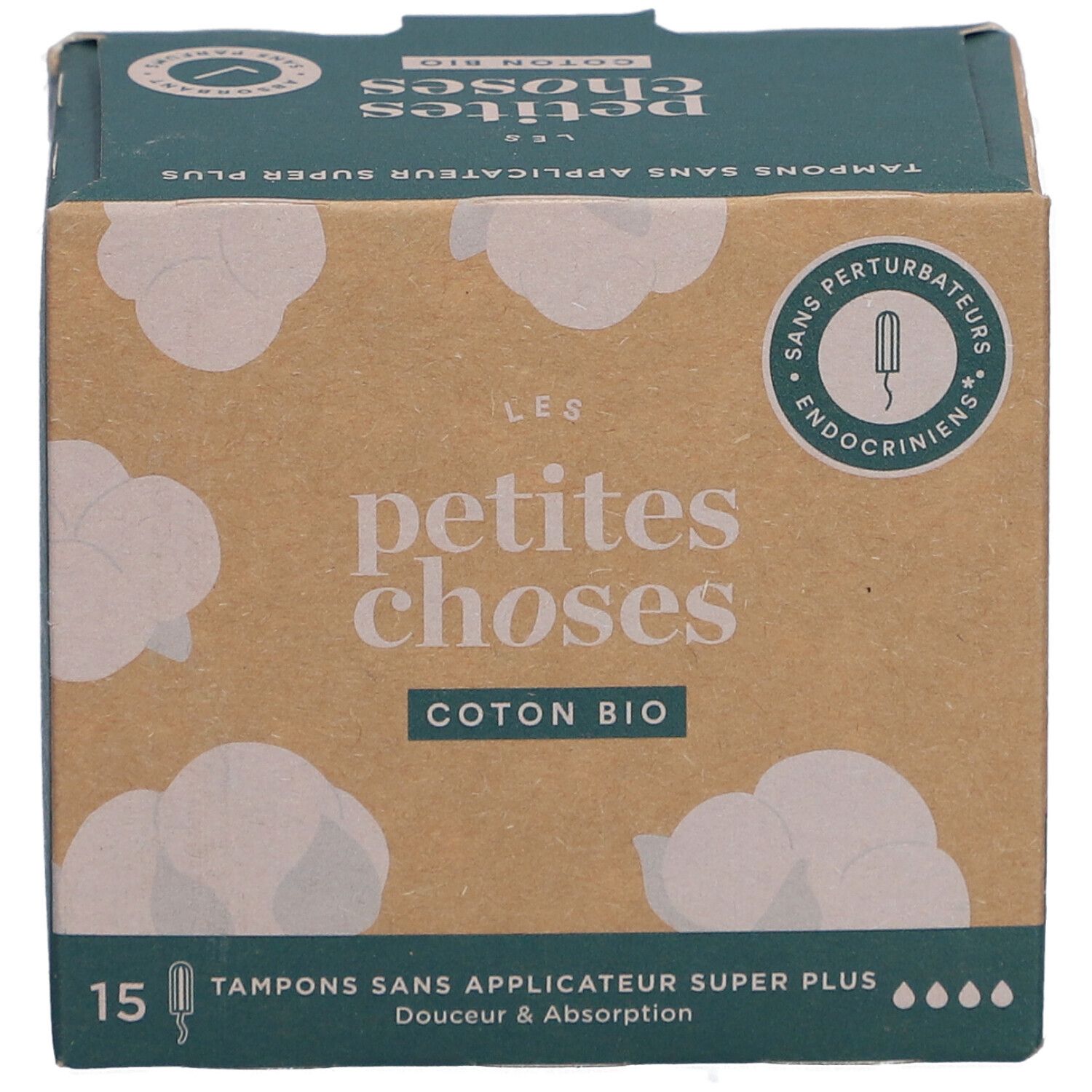 LES PETITES CHOSES Tampons aus Bio-Baumwolle ohne Applikator Super Plus