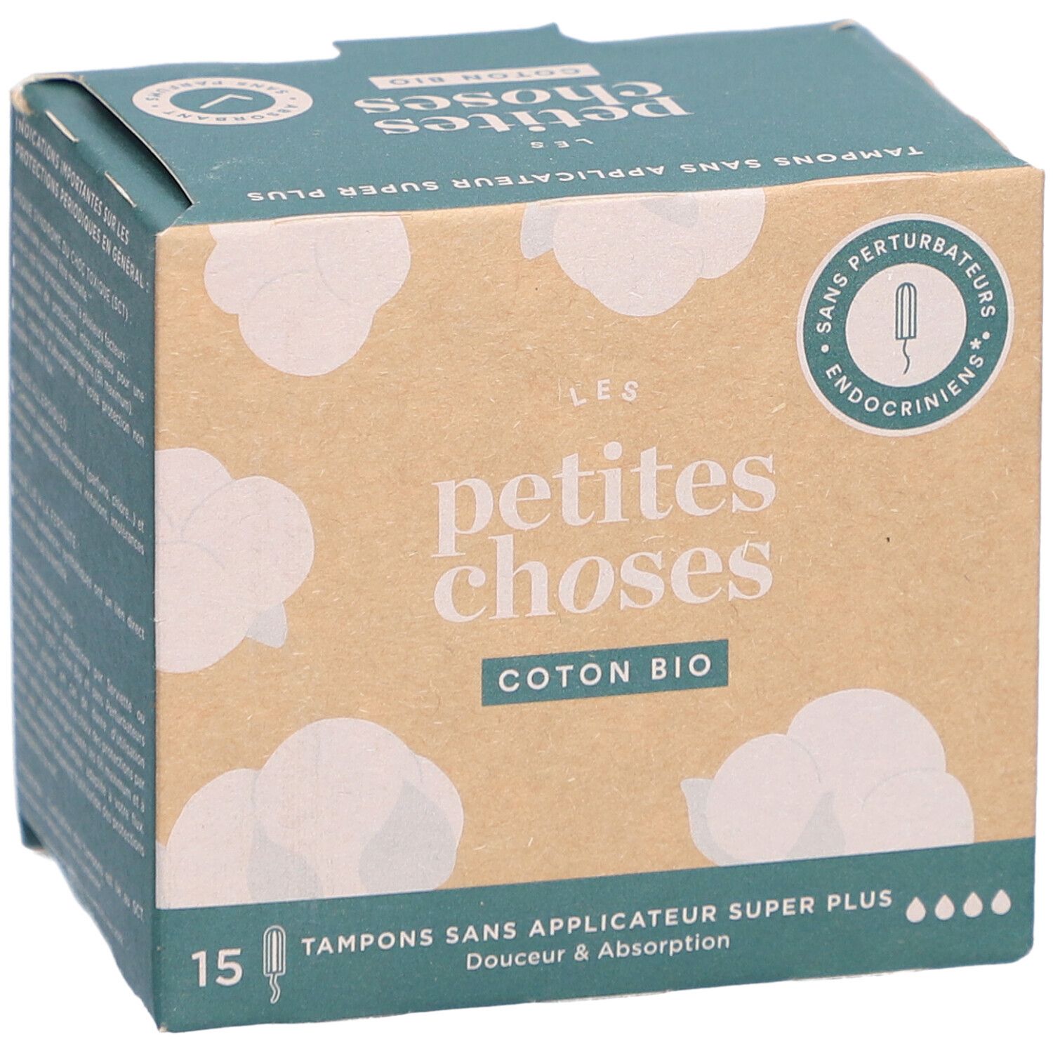 LES PETITES CHOSES Tampons aus Bio-Baumwolle ohne Applikator Super Plus