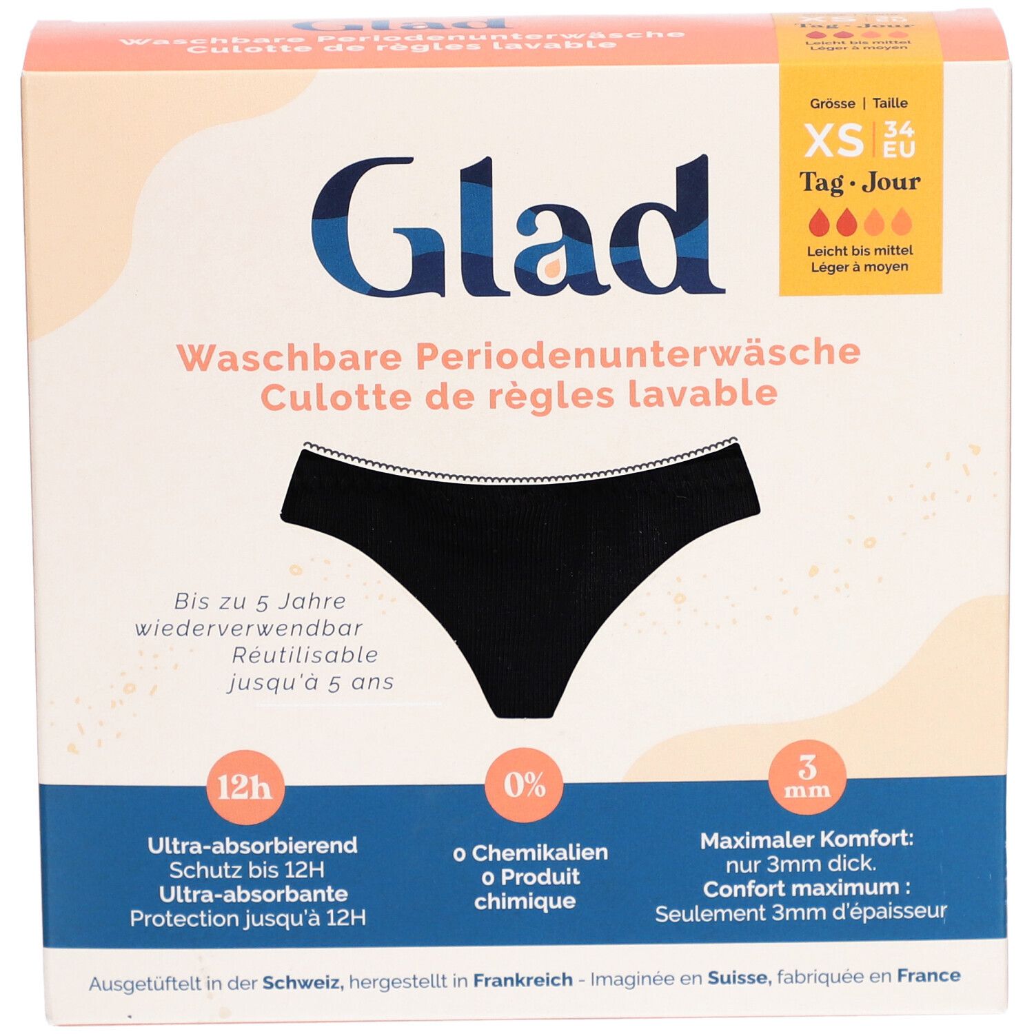 GLAD Tag Periodenunterwäsche XS leicht